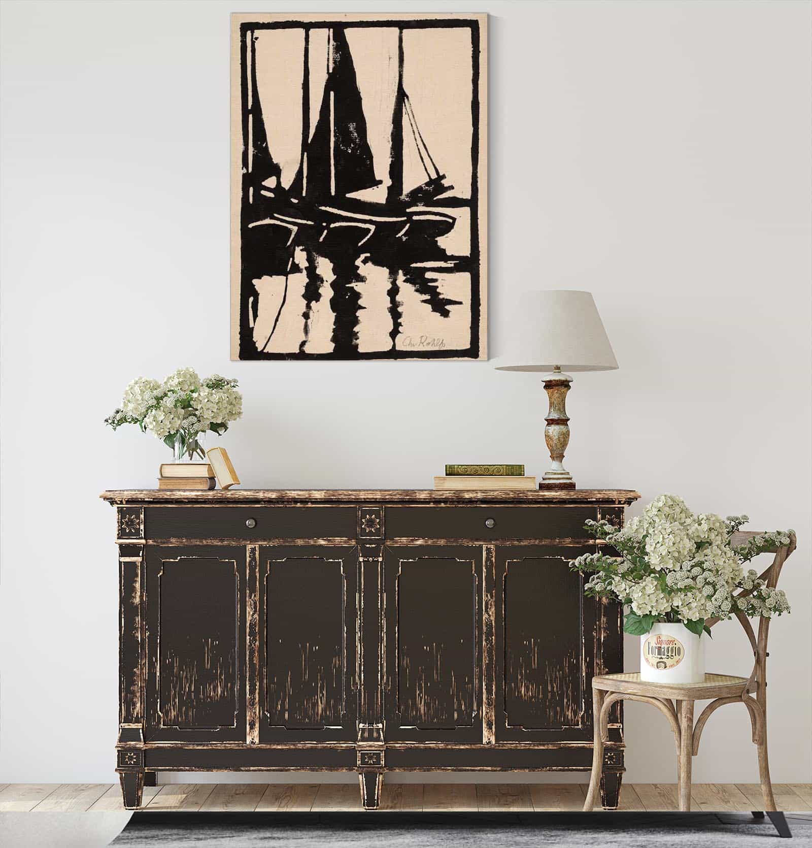Sailboats In The Harbor by Christian Rohlfs - Image 4