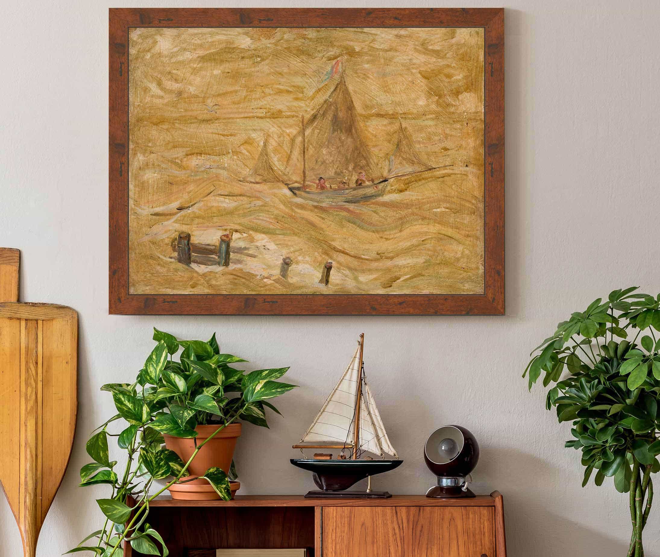Sailing Boat On A Sea by Tadeusz Makowski - Image 3