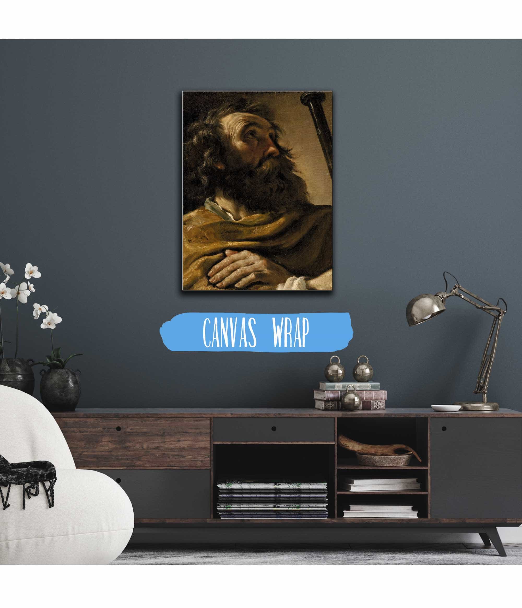 Saint Alexius In A Brown Wrap Holding A Staff by Guercino - Image 3