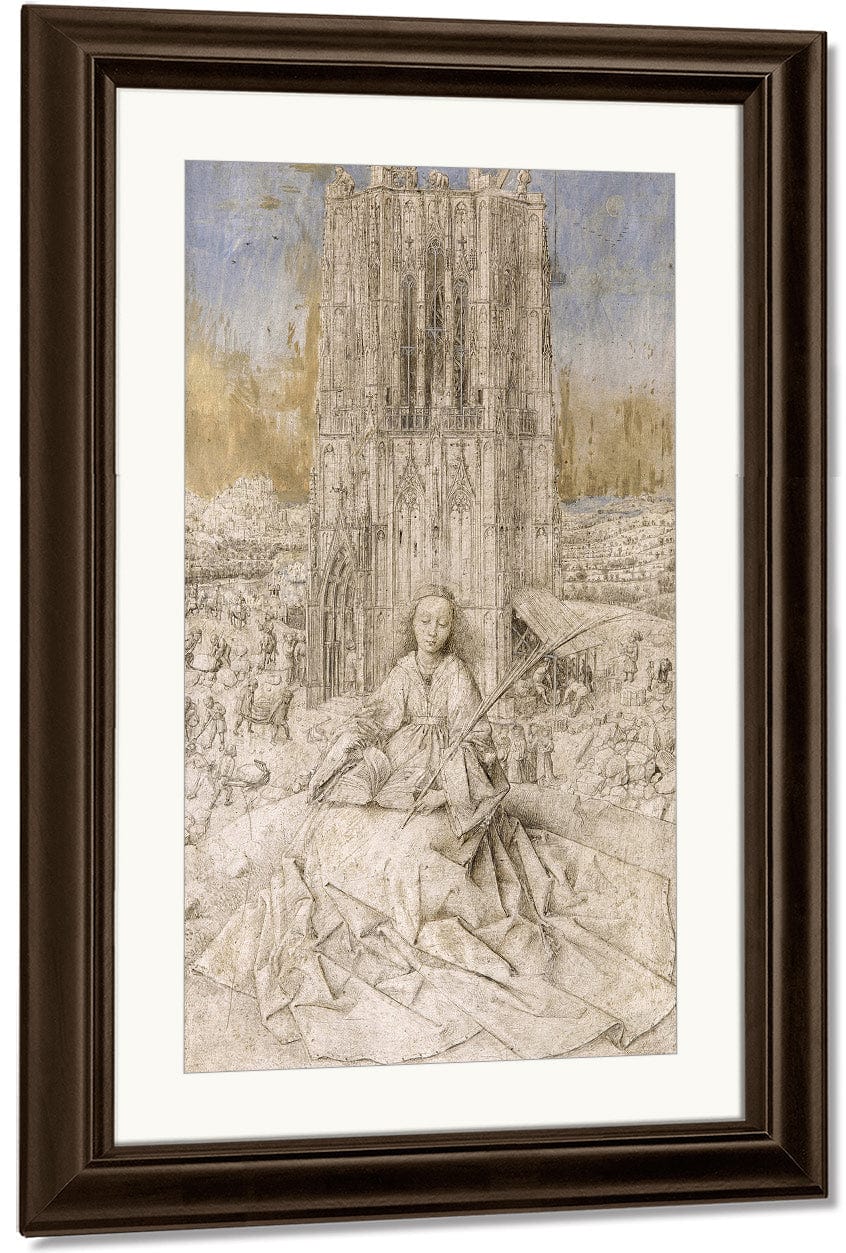 Saint Barbara By Jan Van Eyck - Image 4