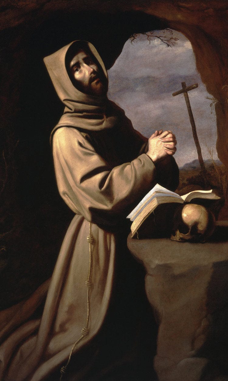 Saint Francis In Prayer In A Grotto By Francisco De Zurbaran - Image 6