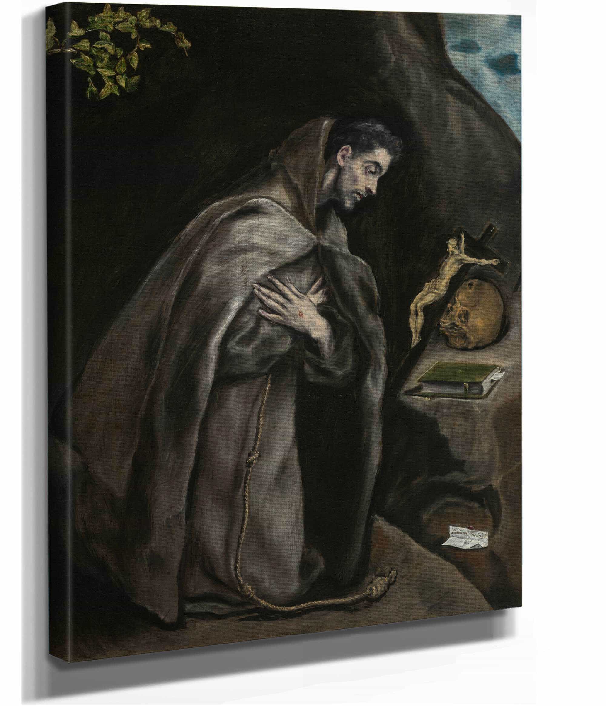 Saint Francis Kneeling In Meditation by El Greco - Image 2