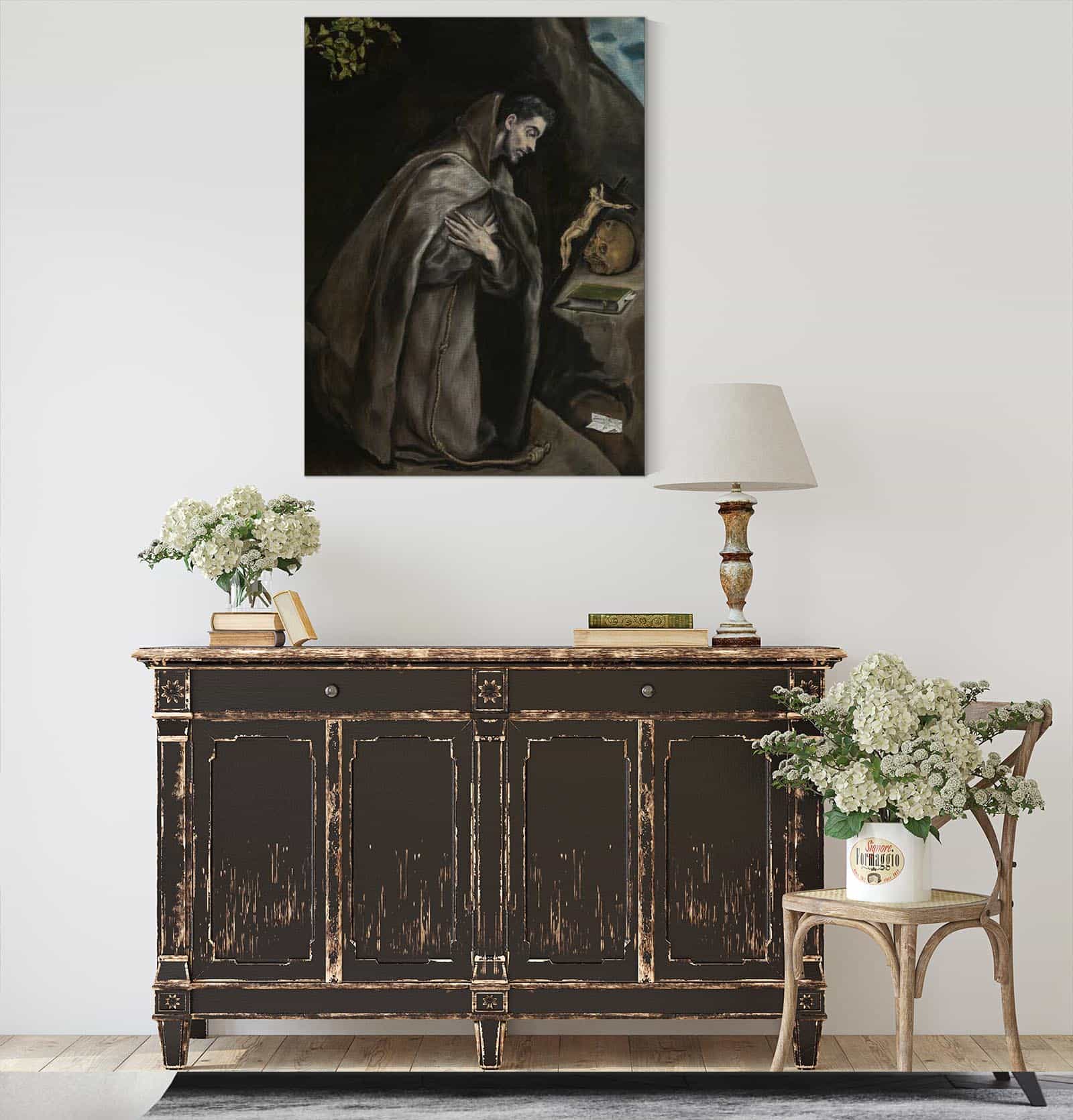 Saint Francis Kneeling In Meditation by El Greco - Image 4