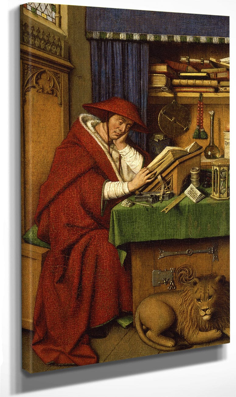 Saint Jerome In His Study By Jan Van Eyck