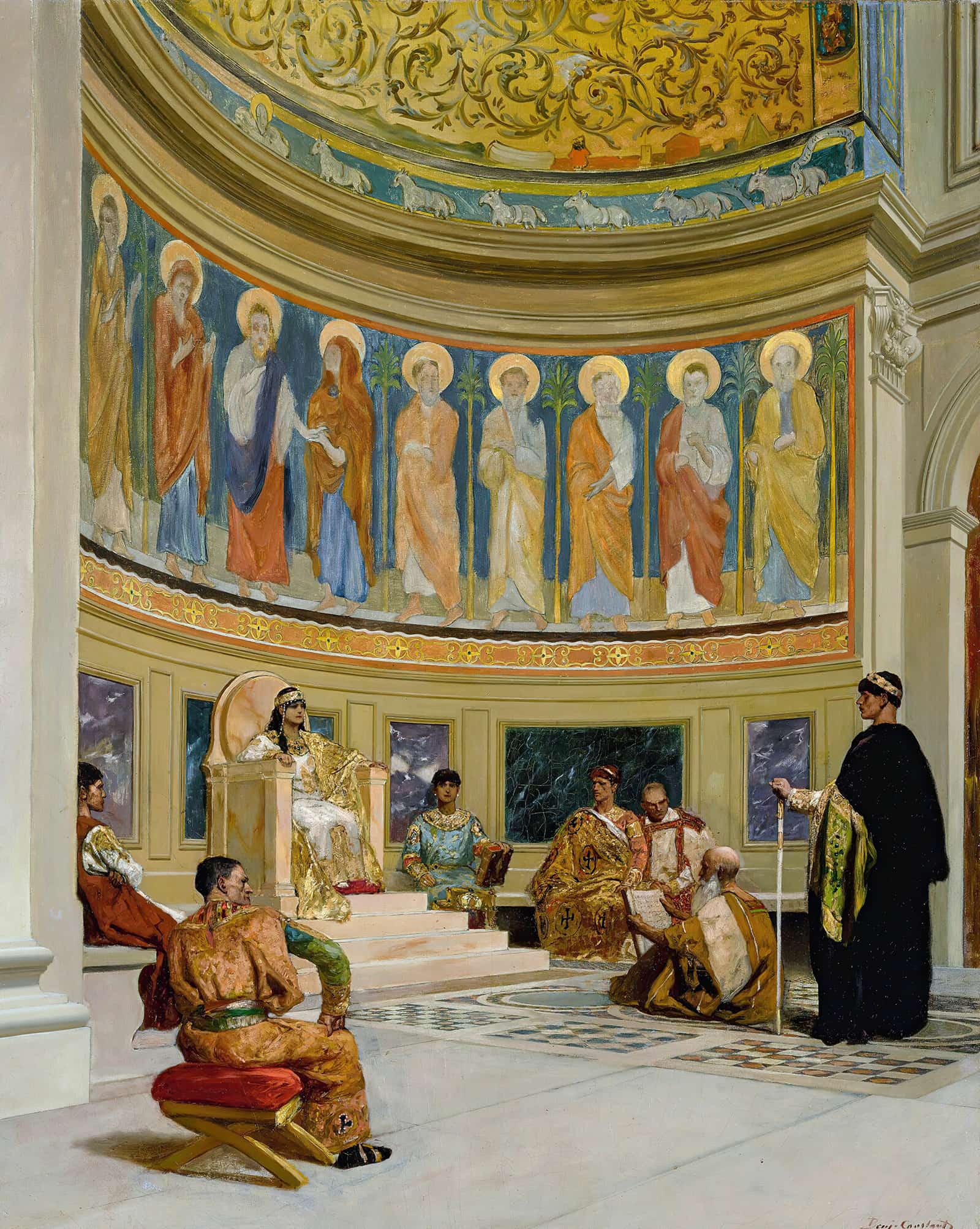 Saint John Chrysostom Exiled By The Empress Eudoxia by Jean Joseph Benjamin Constant - Image 2