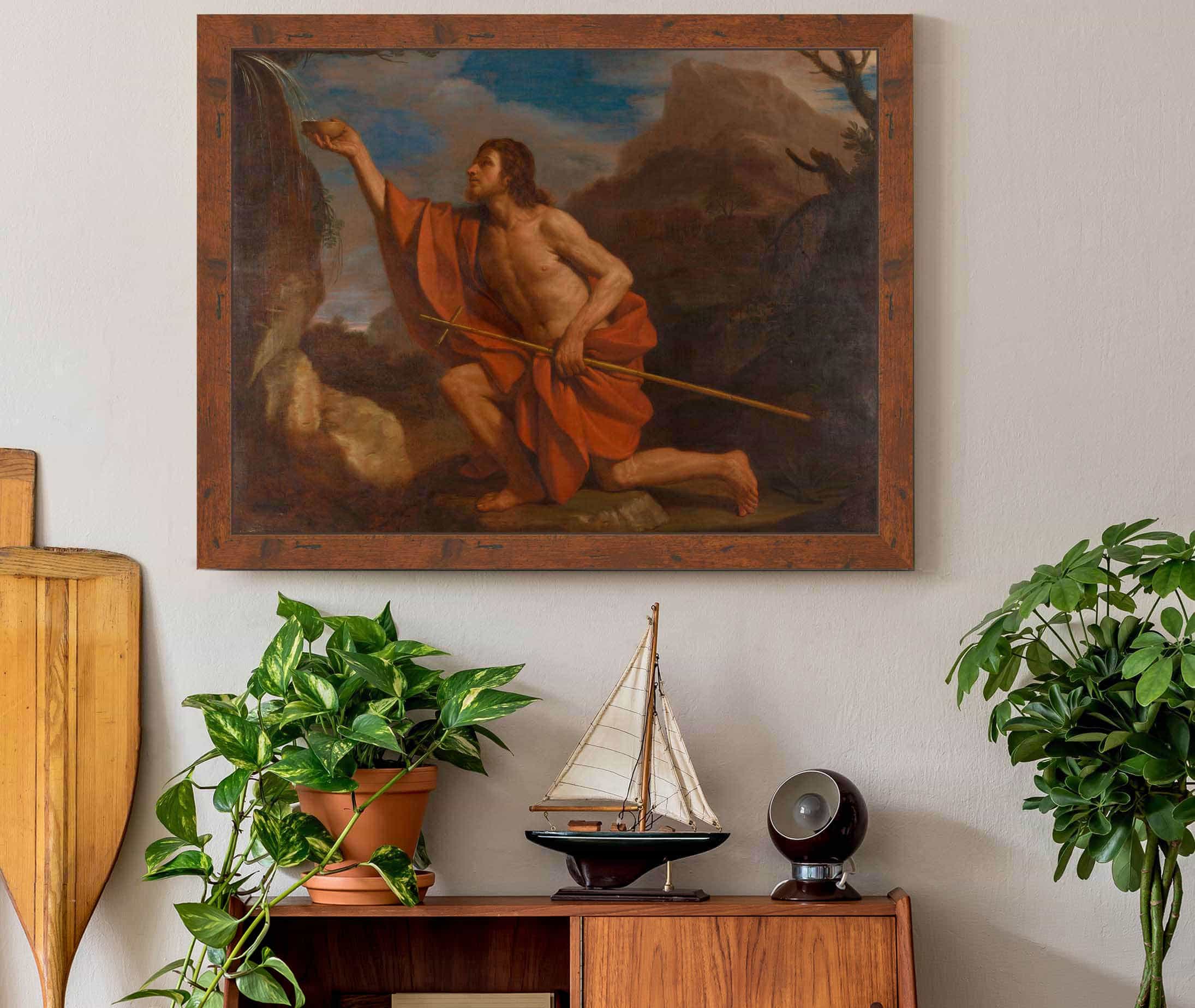 Saint John The Baptist In The Wilderness by Guercino - Image 3
