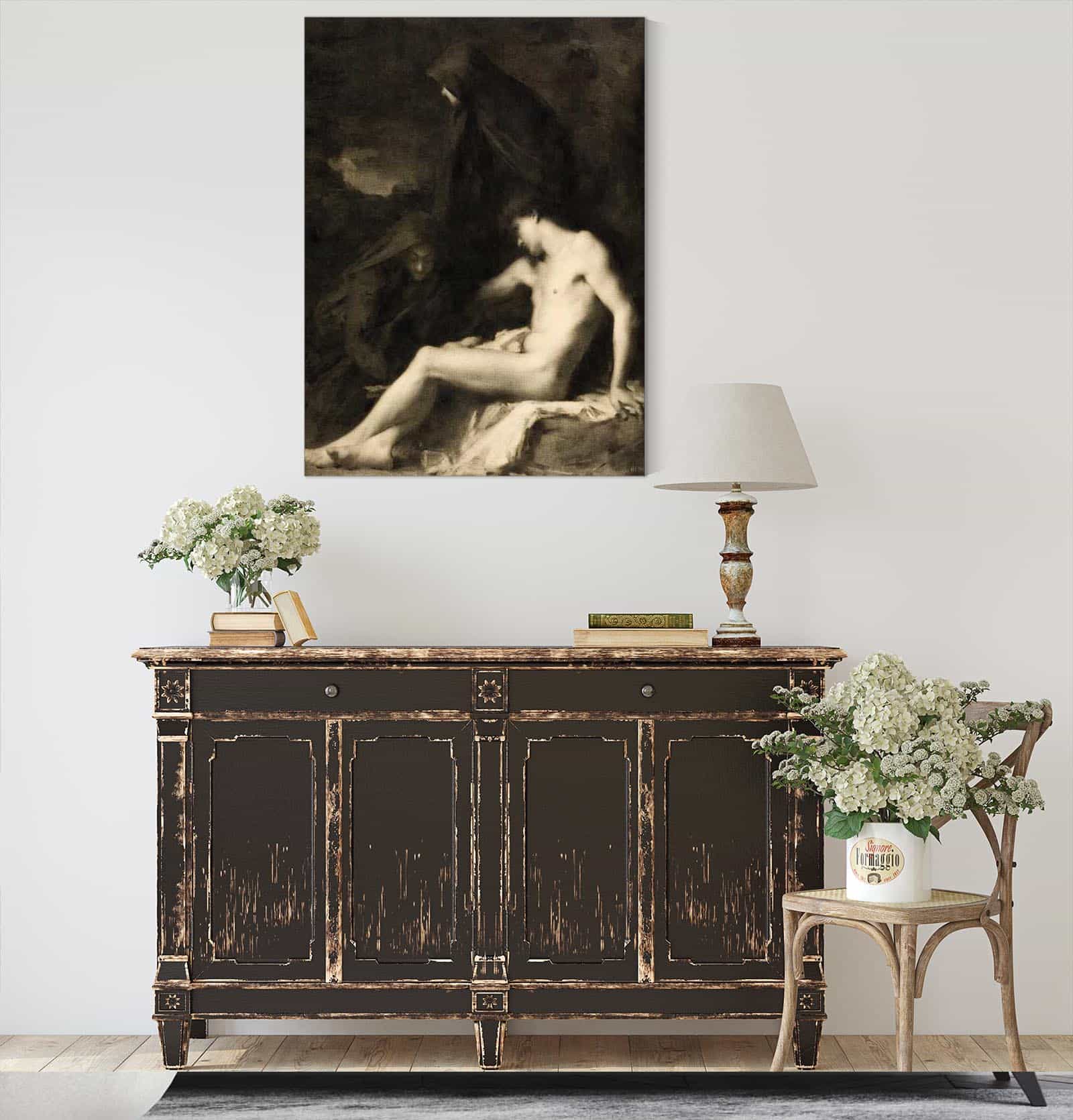 Saint Sebastian Attended By Saint Irene by Jean Jacques Henner - Image 4