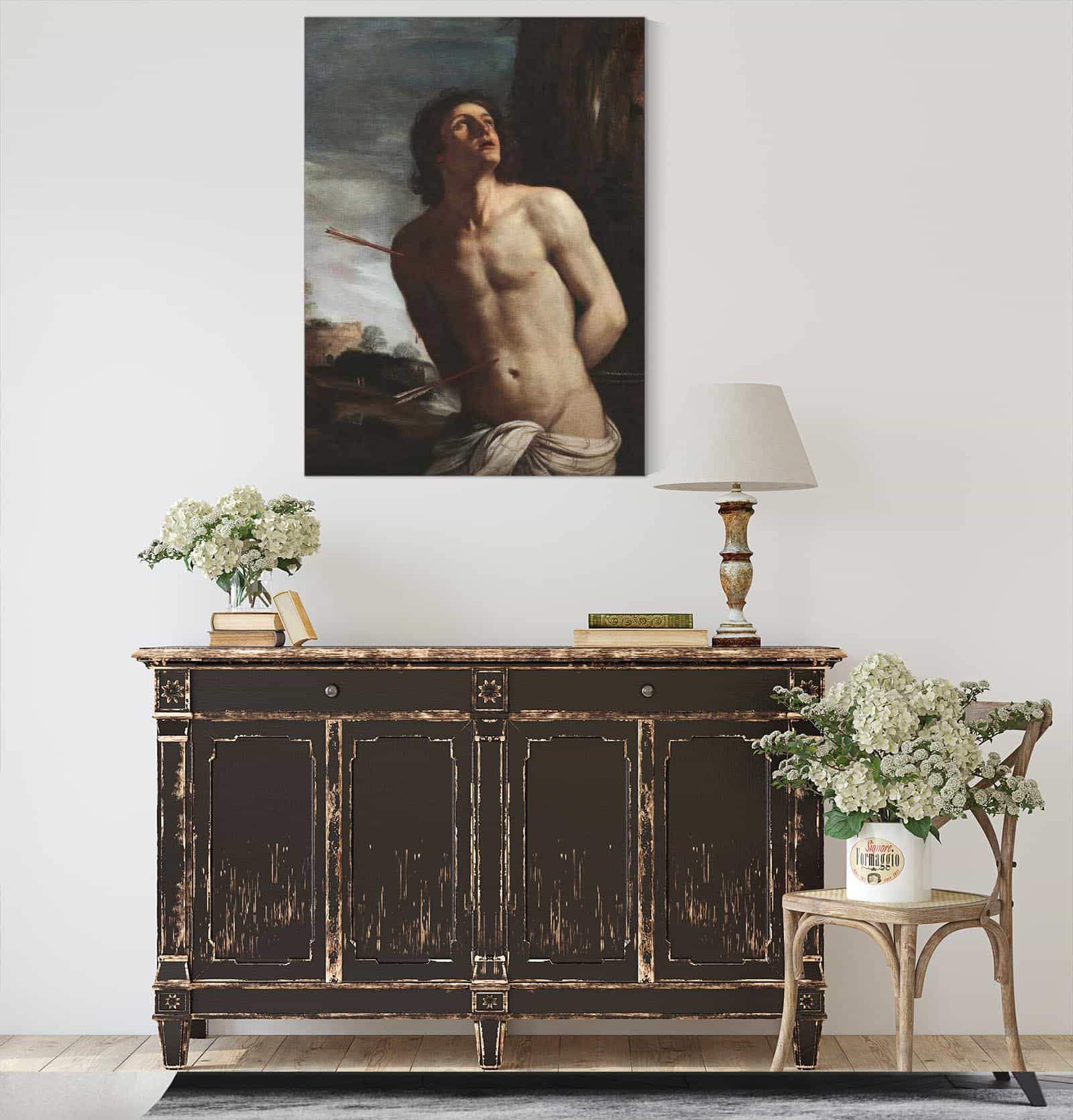 Saint Sebastian by Guercino - Image 4