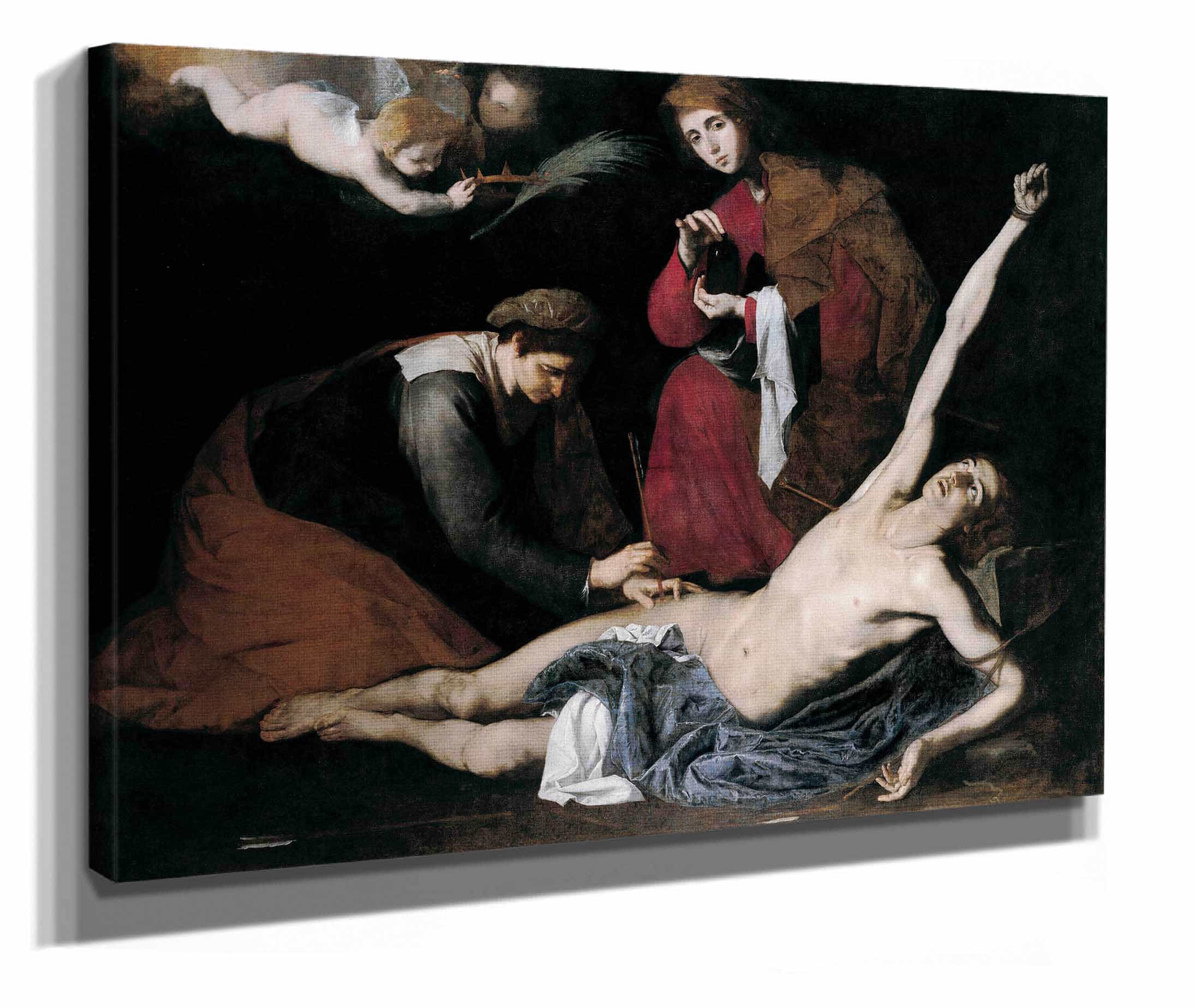 Saint Sebastian Tended By The Holy Women by Jusepe De Ribera - Image 2