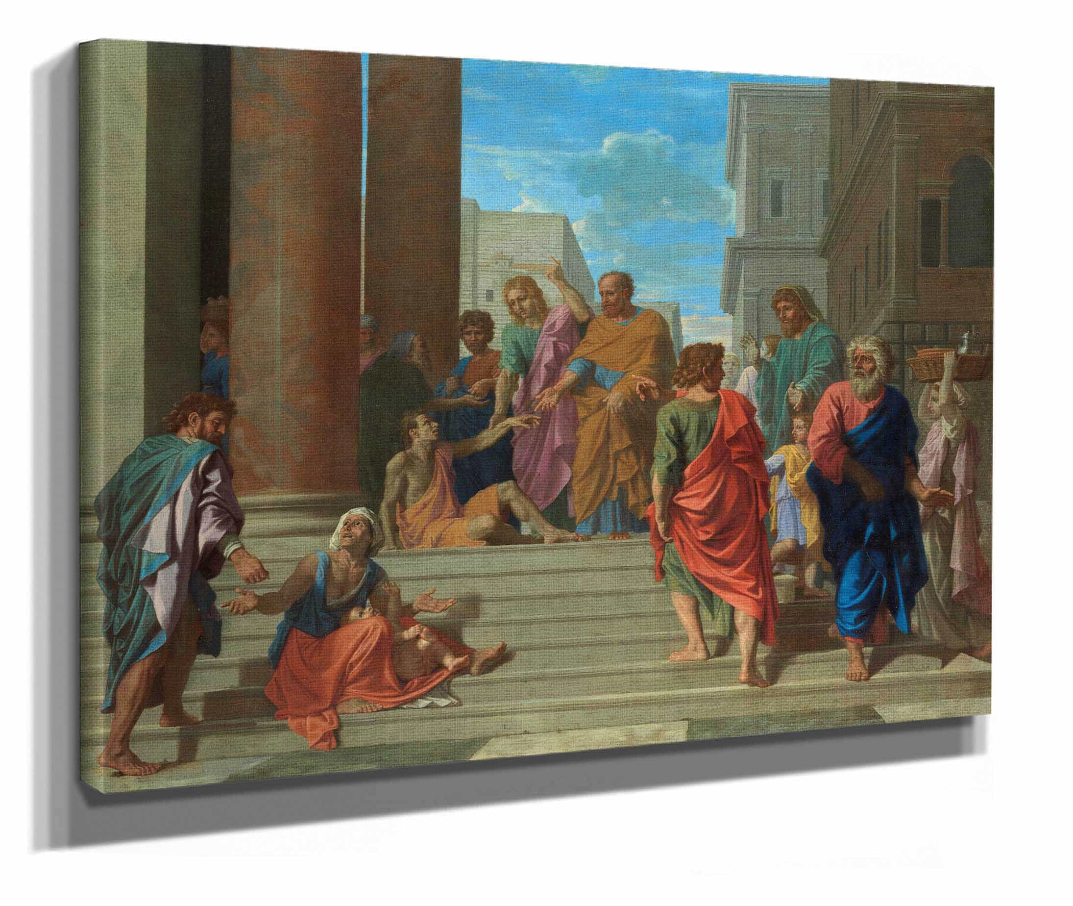 Saints Peter And John Healing The Lame Man by Nicolas Poussin - Image 2