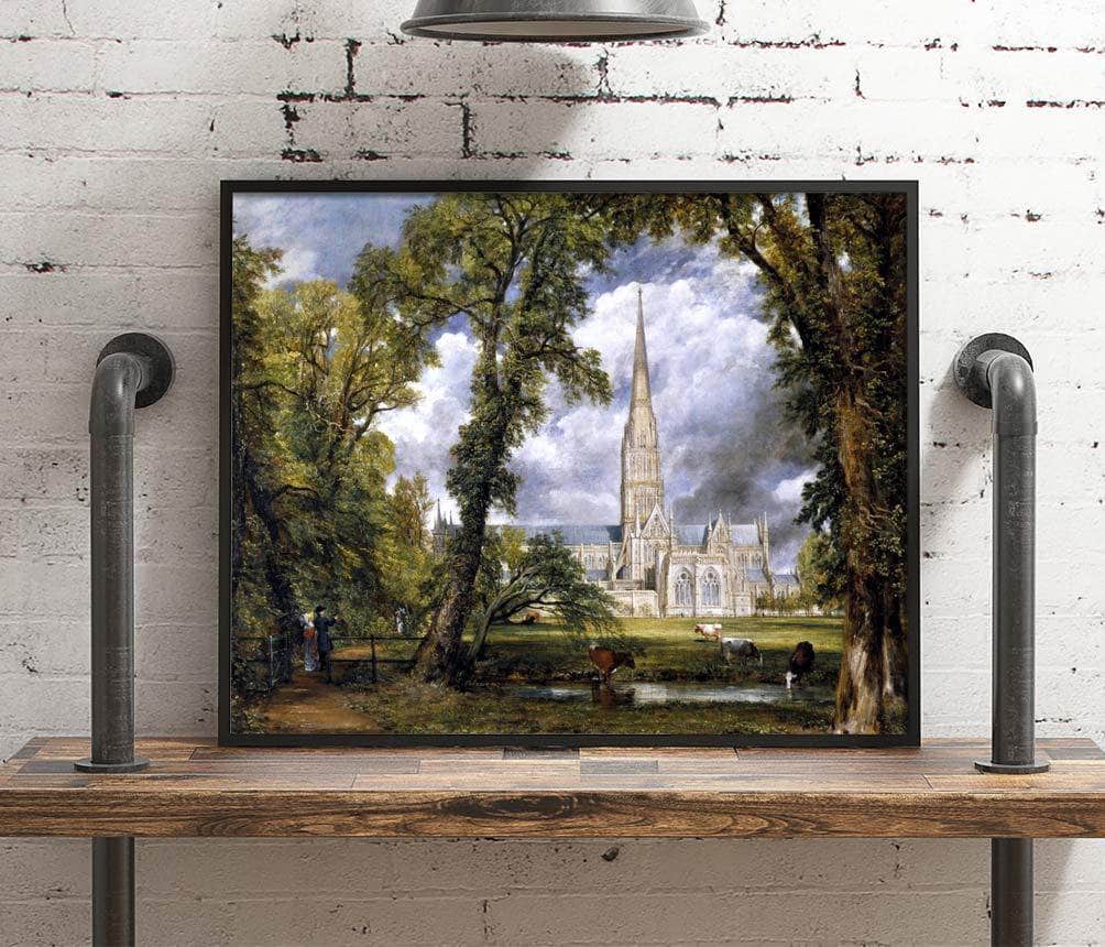 Salisbury Cathedral Bishop's Ground Painting John Constable Canvas Art - Image 4
