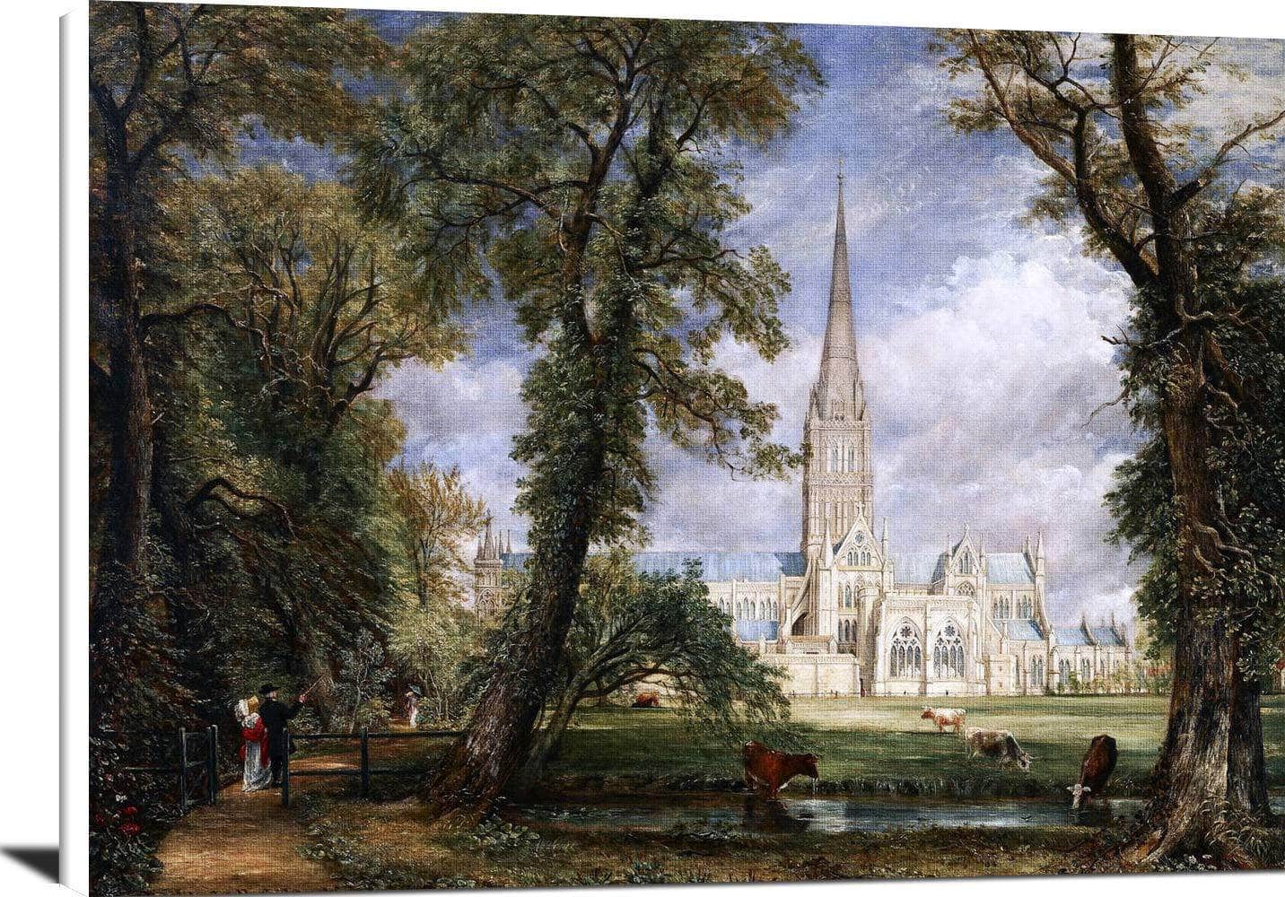 Salisbury Cathedral From The Bishop's Garden Painting John Constable Canvas Art