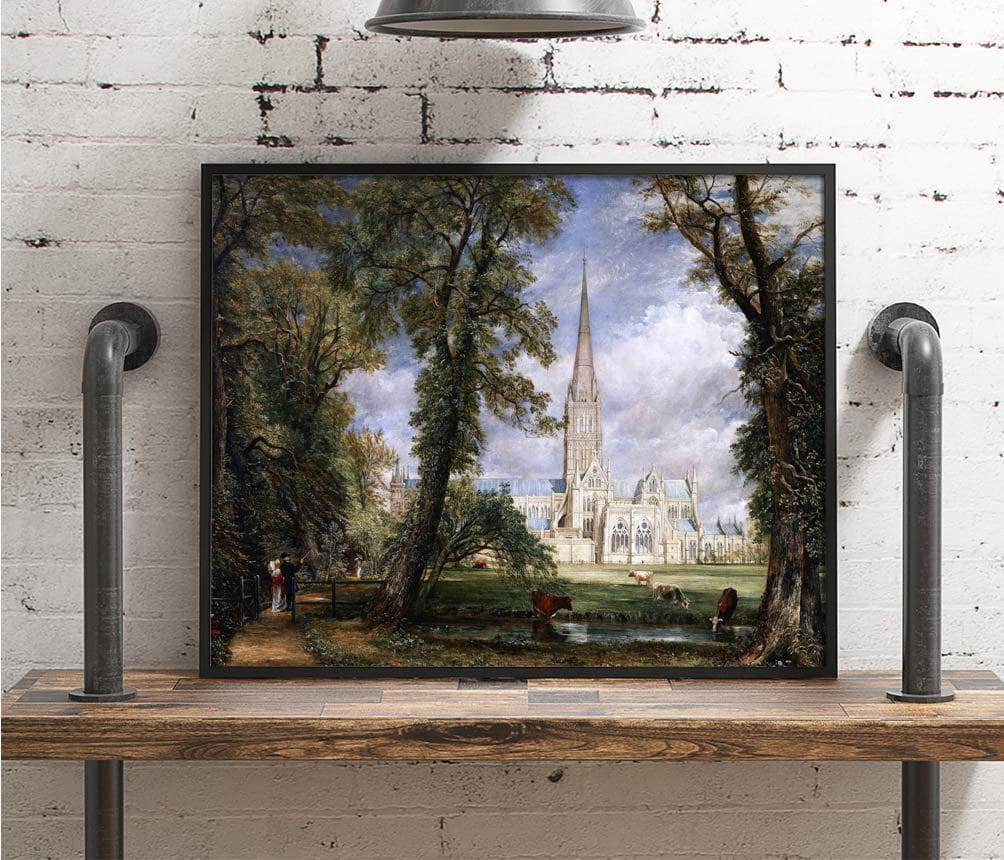 Salisbury Cathedral From The Bishop's Garden Painting John Constable Canvas Art - Image 4