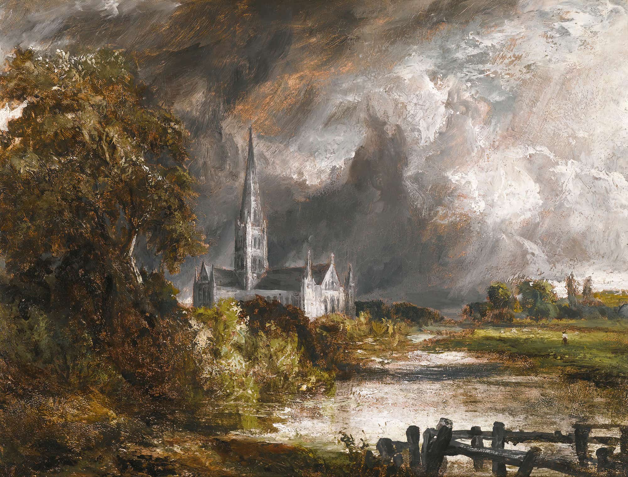 Salisbury Cathedral From The Meadows by John Constable - Image 2