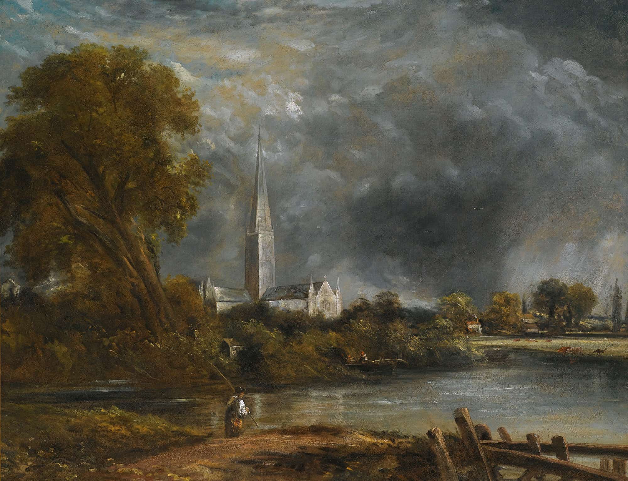 Salisbury Cathedral From The Meadows by John Constable - Image 3