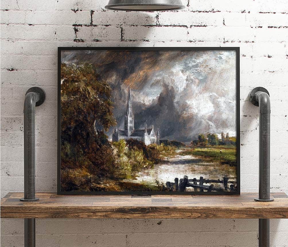 Salisbury Cathedral From The Meadows Painting John Constable Canvas Art - Image 4