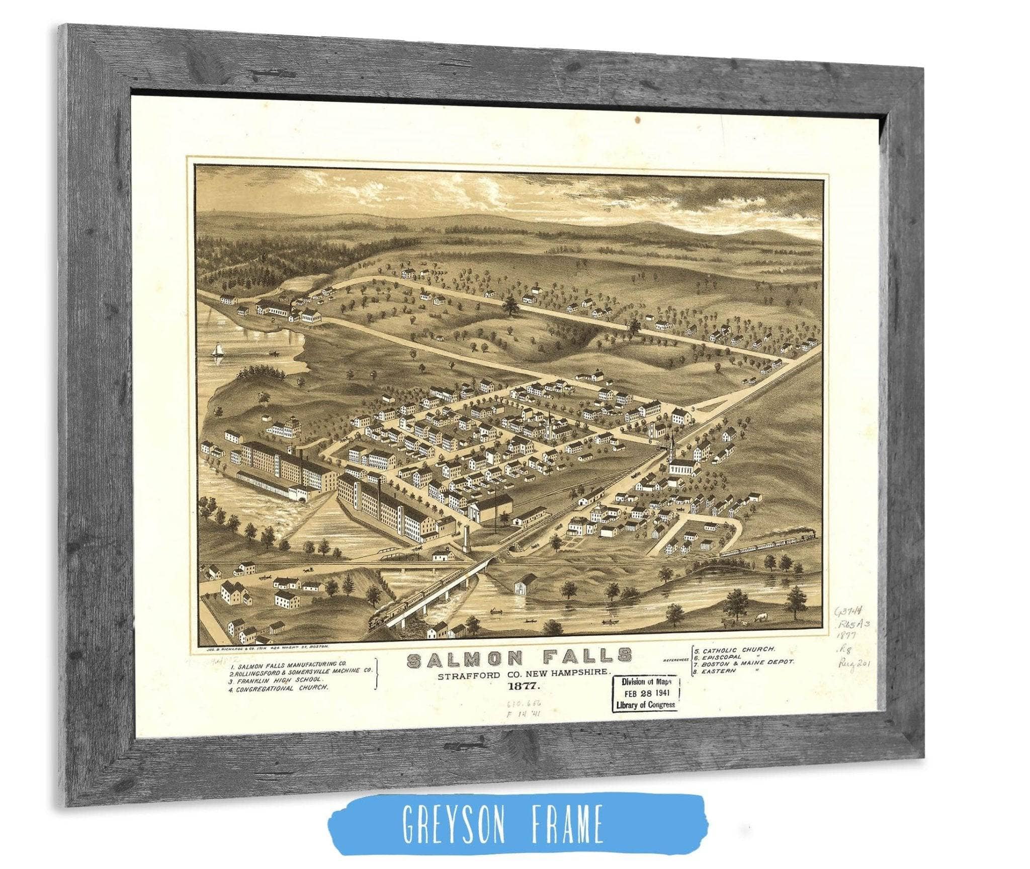 Salmon Falls Strafford Co New Hampshire 1877 State of New Hampshire - Image 6