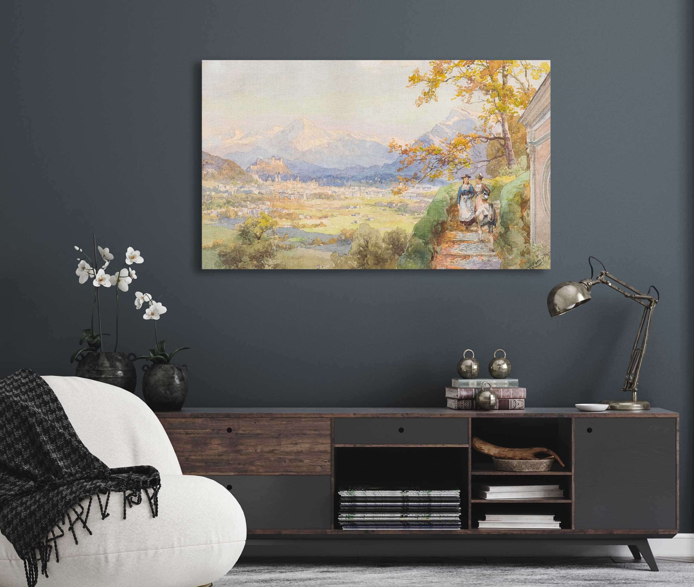 Salzburg Von Maria Plain by Edward Theodore Compton - Image 5