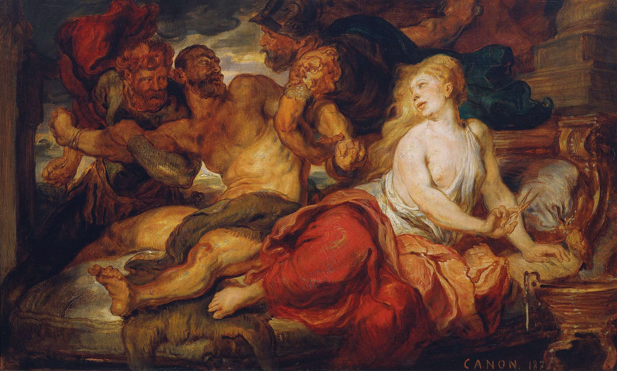 Samson And Delila by Hans Canon - Image 2