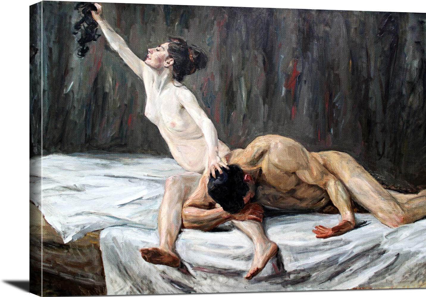 Samson And Delilah Painting Max Liebermann Canvas Art - Image 3
