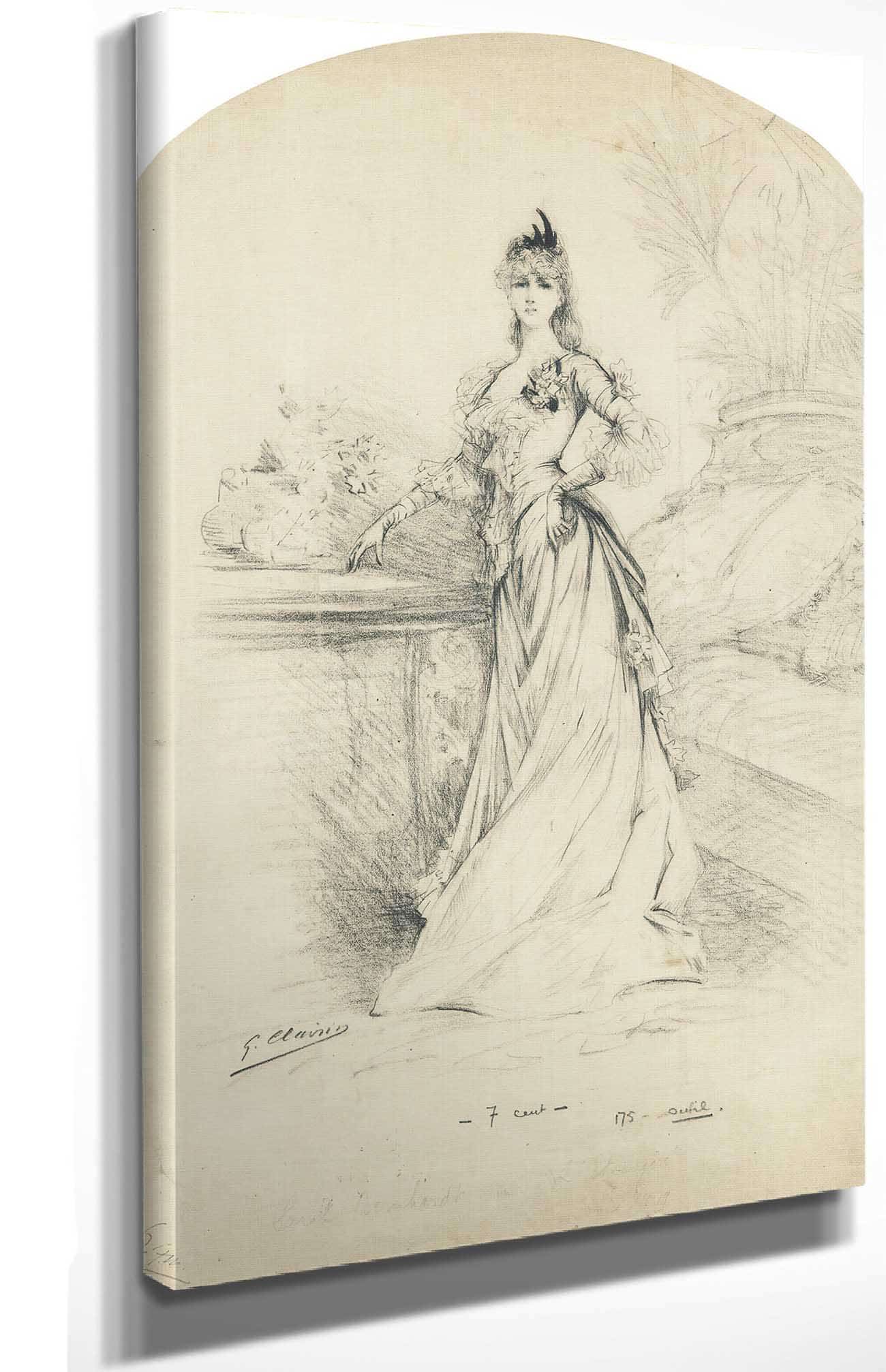 Sarah Bernhardt In Letrangere by Georges Jules Victor Clairin - Image 4