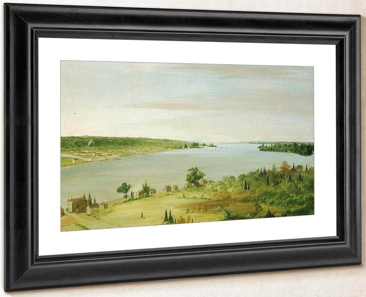 Sault Ste. Marie, Showing The United States Garrison In The Distance By George Catlin - Image 2
