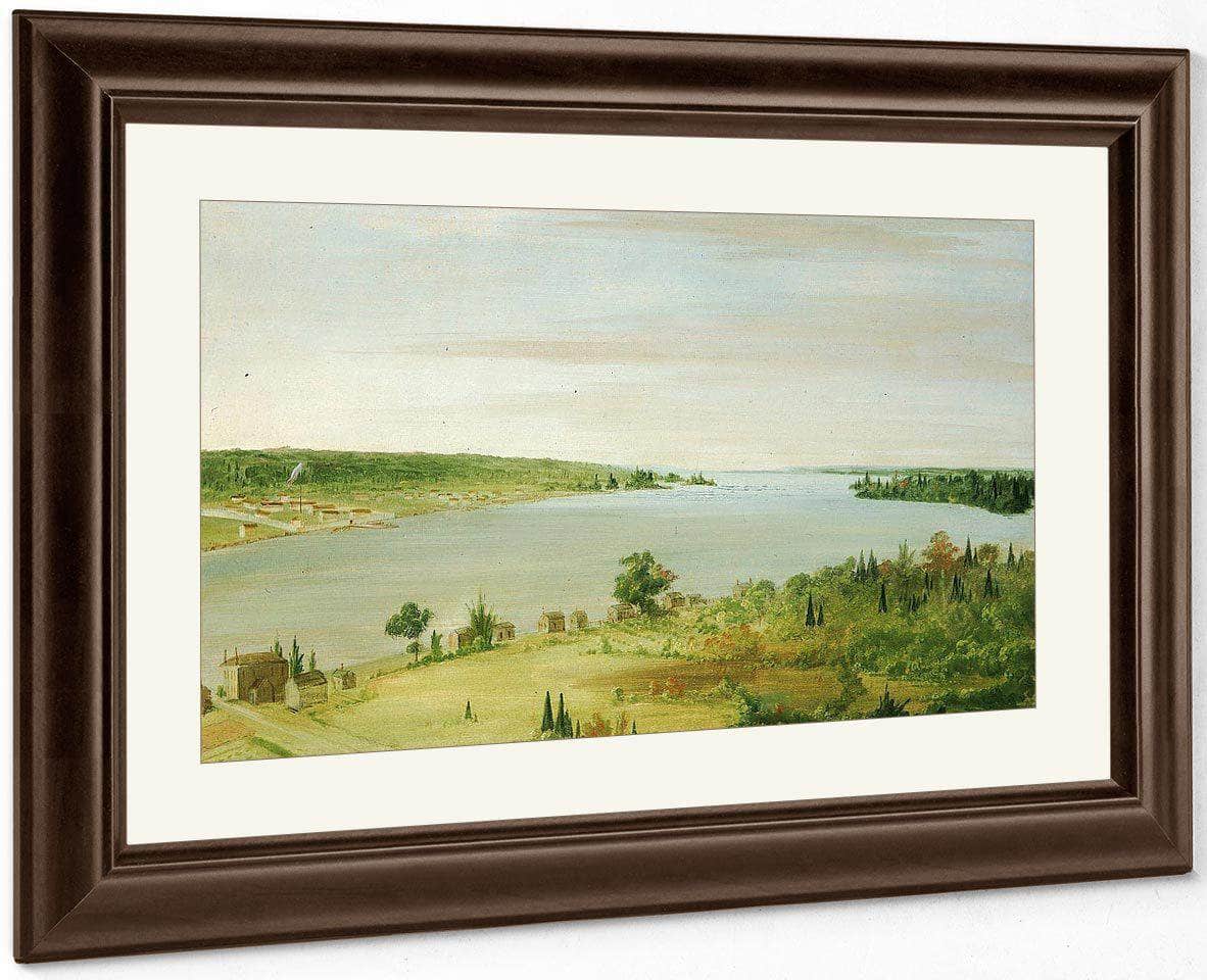 Sault Ste. Marie, Showing The United States Garrison In The Distance By George Catlin - Image 3