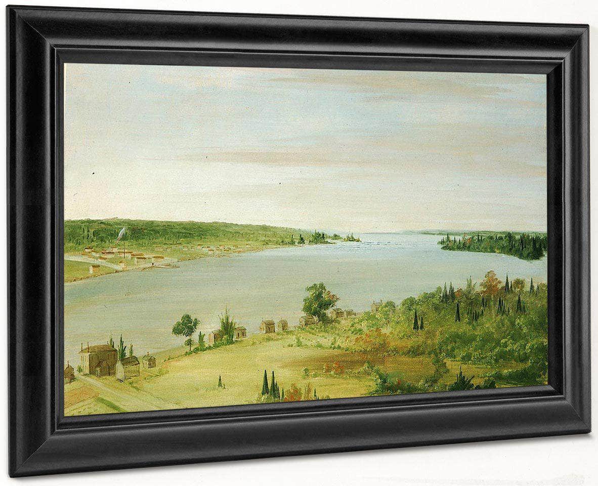 Sault Ste. Marie, Showing The United States Garrison In The Distance By George Catlin - Image 6