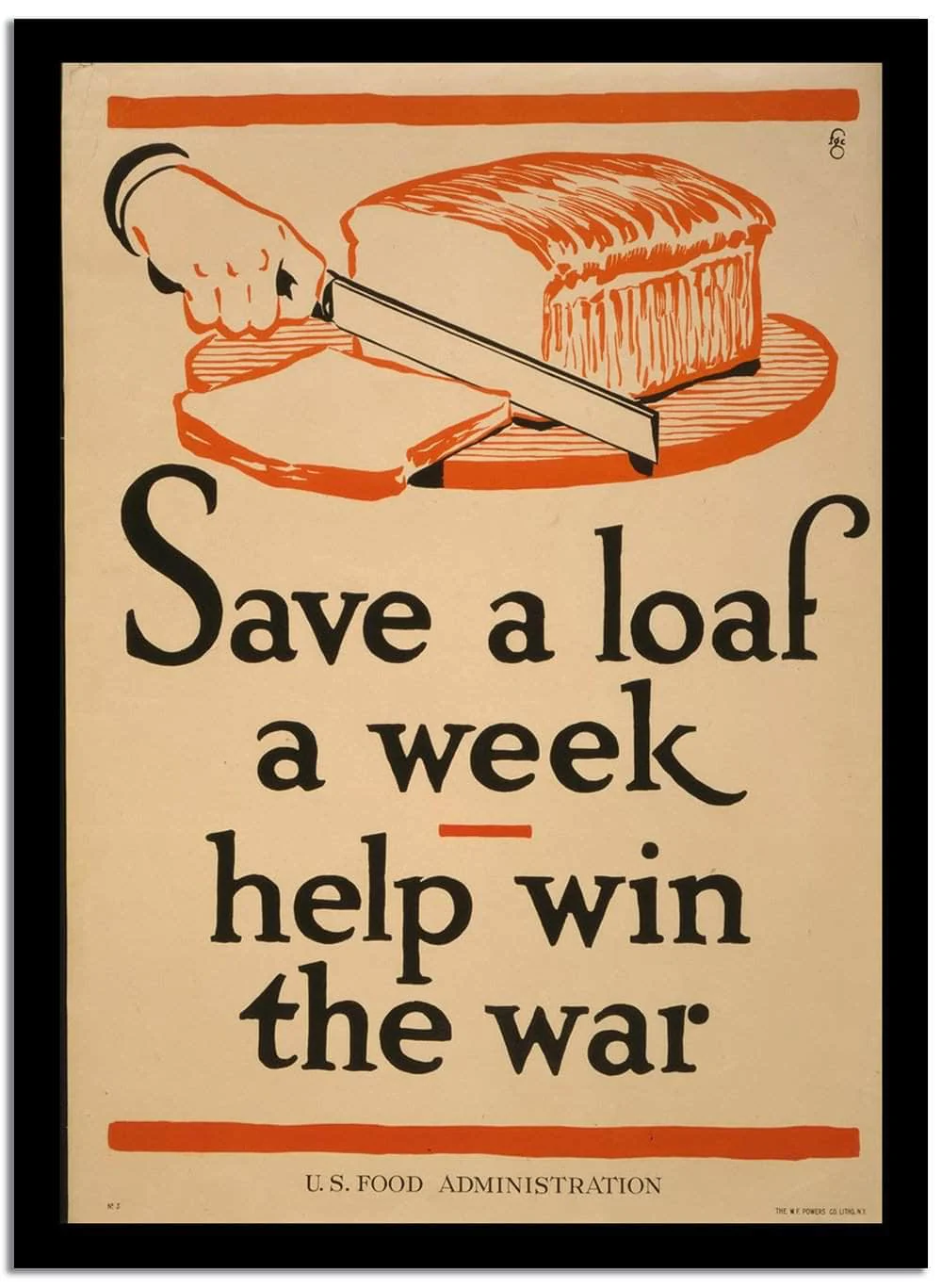 Save A Loaf A Week Help Win The War Vintage Poster - Image 2