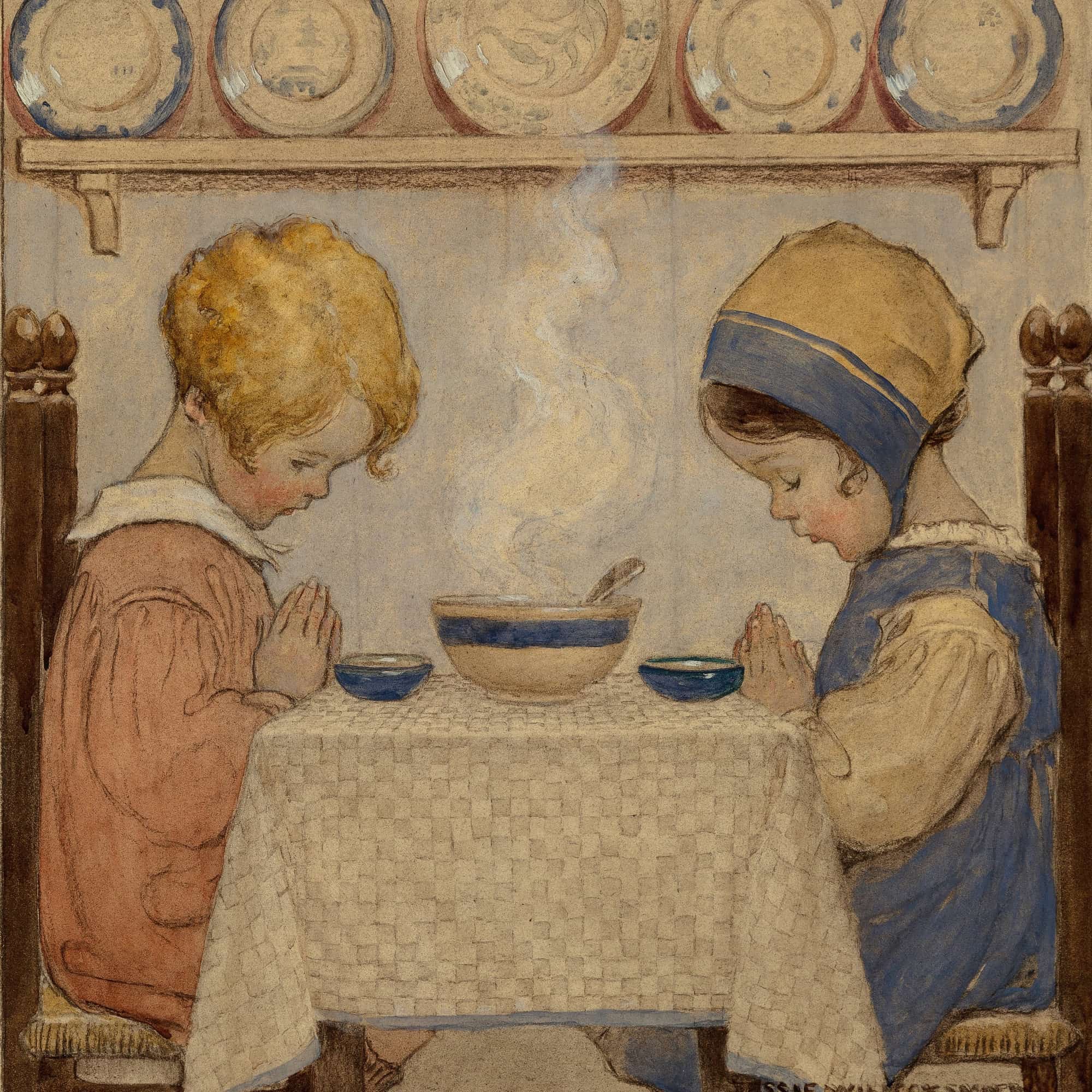 Saying Grace by Jessie Willcox Smith - Image 4