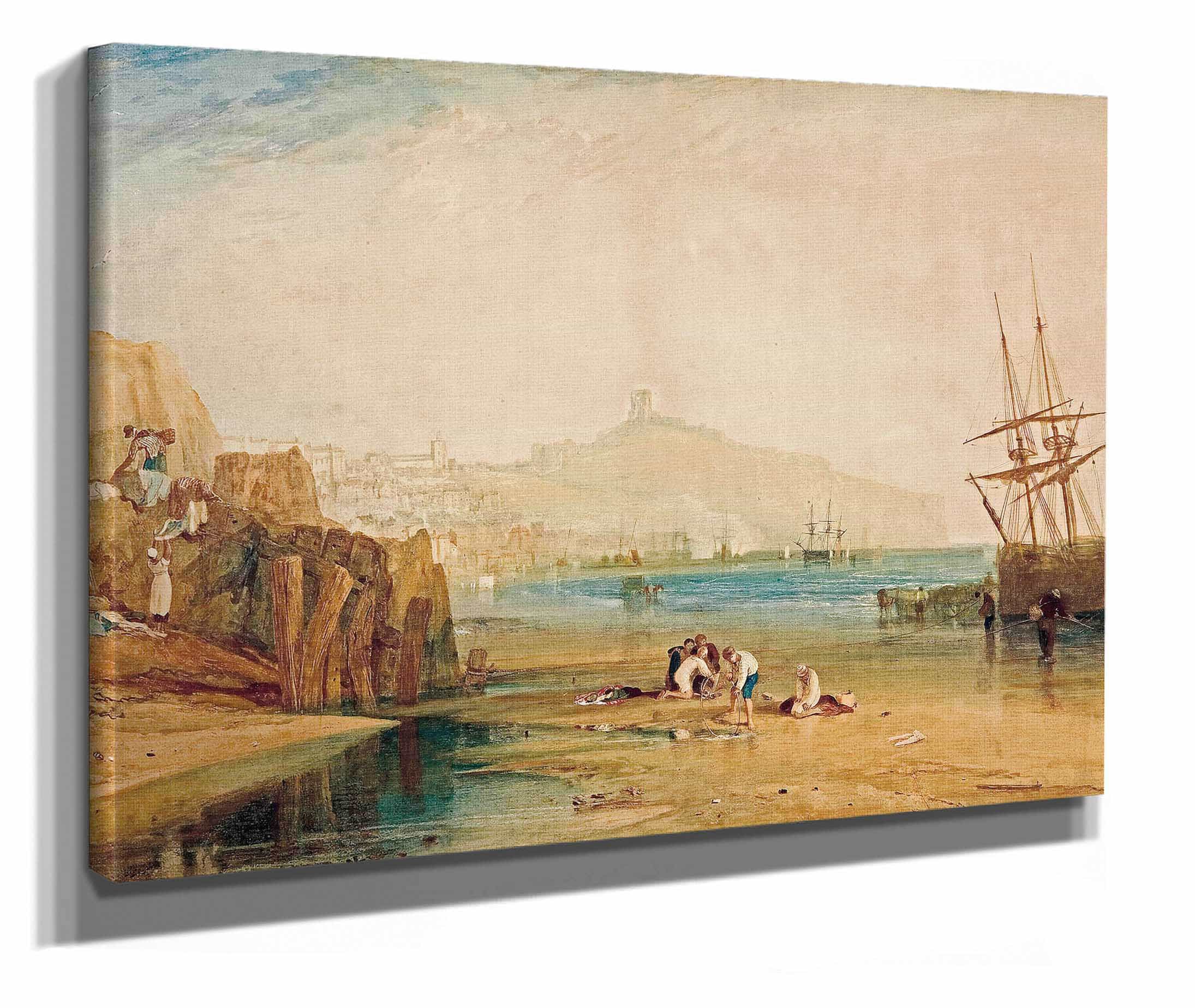 Scarborough Town And Castle Morning Boys Catching Crabs by Joseph Mallord William Turner - Image 2
