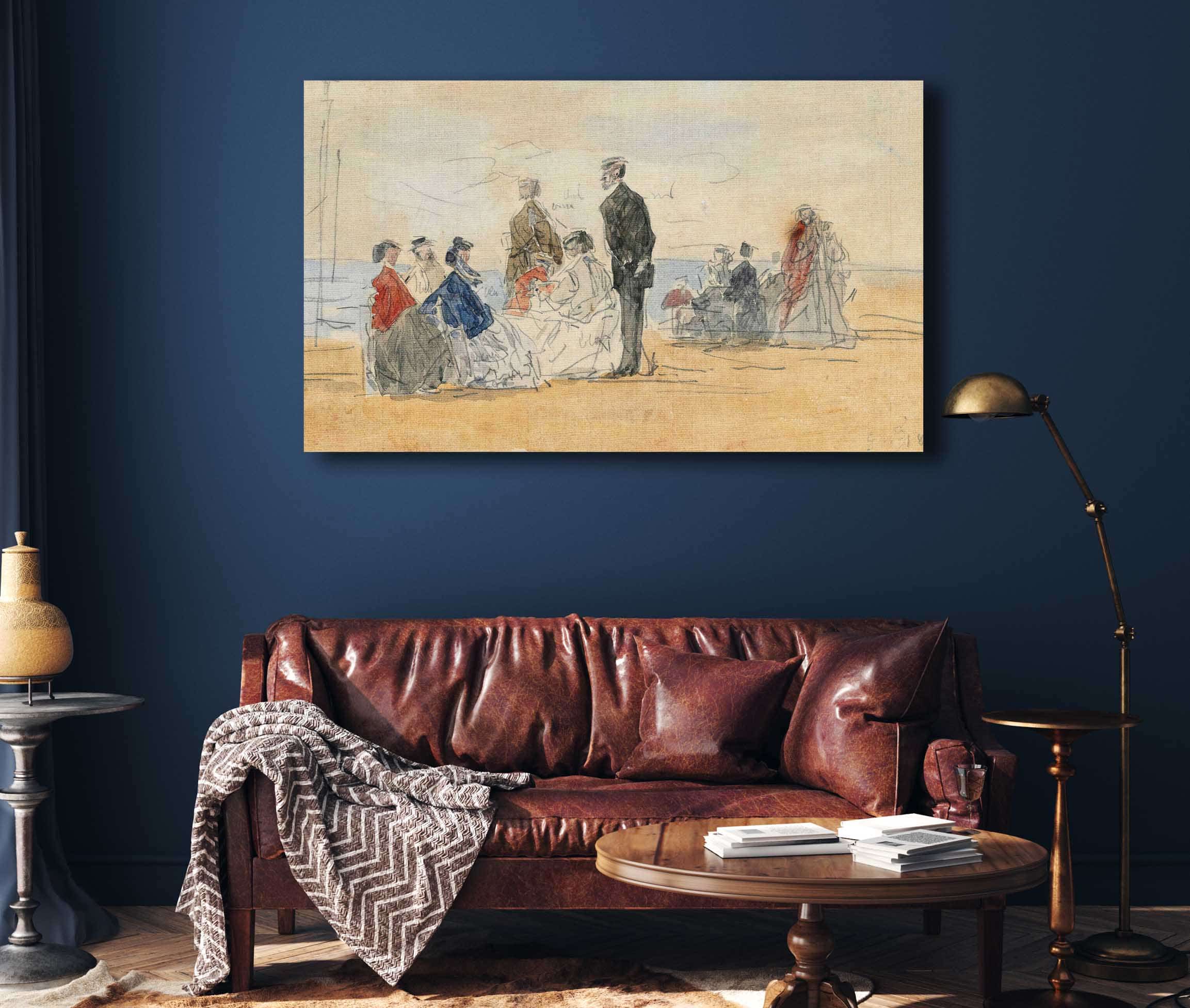 Scene De Plage by Eugene Boudin - Image 8