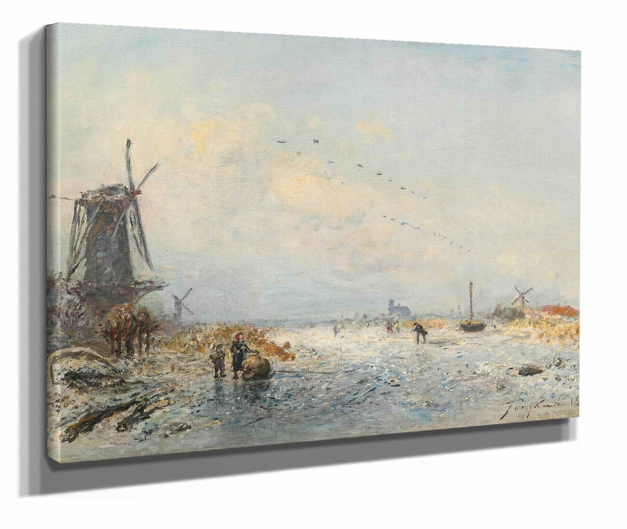 Scene Dhiver En Hollande by Johan Barthold Jongkind - Image 2