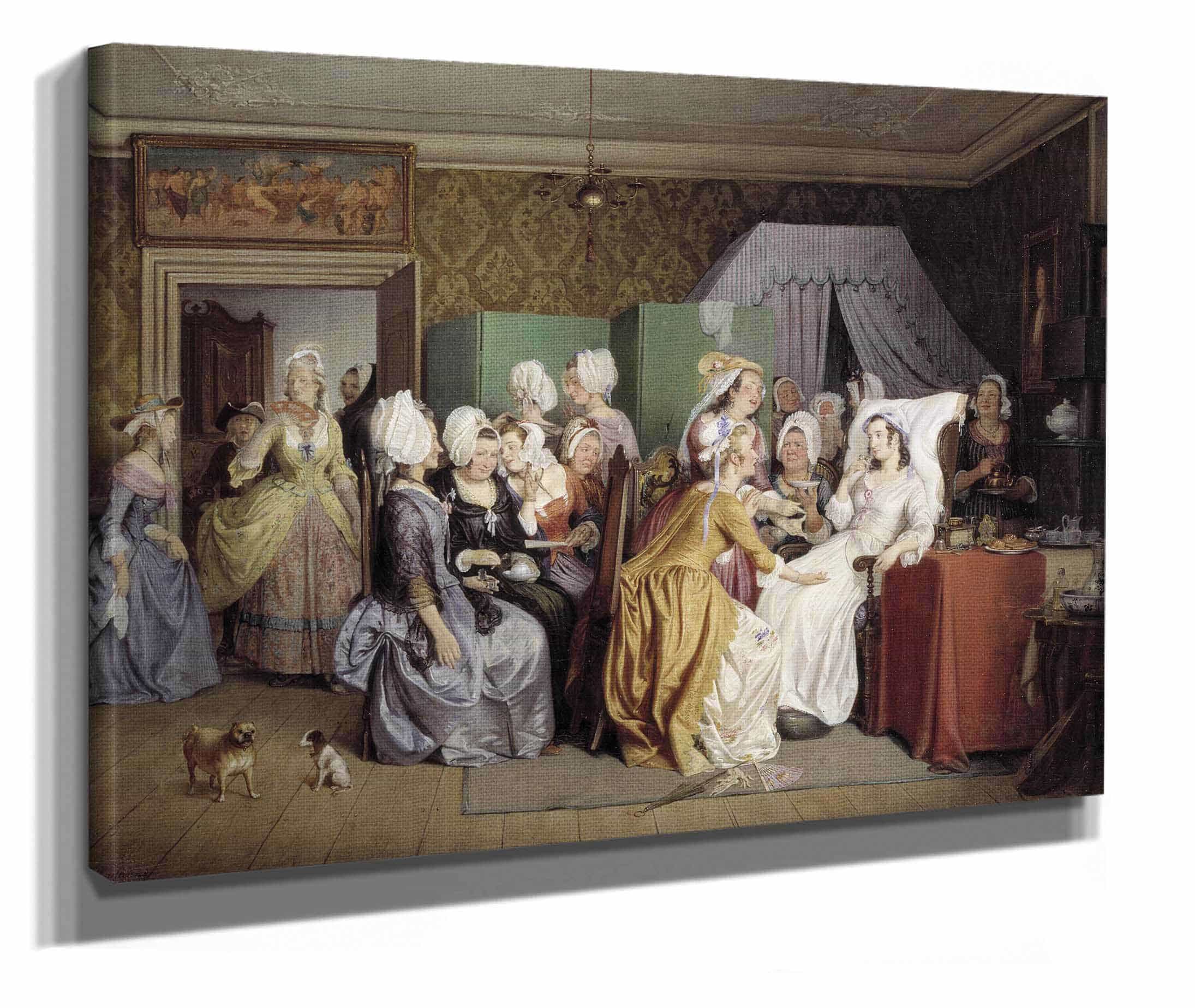 Scene From Ludwig Holbergs The Lying In Room by Wilhelm Marstrand - Image 2