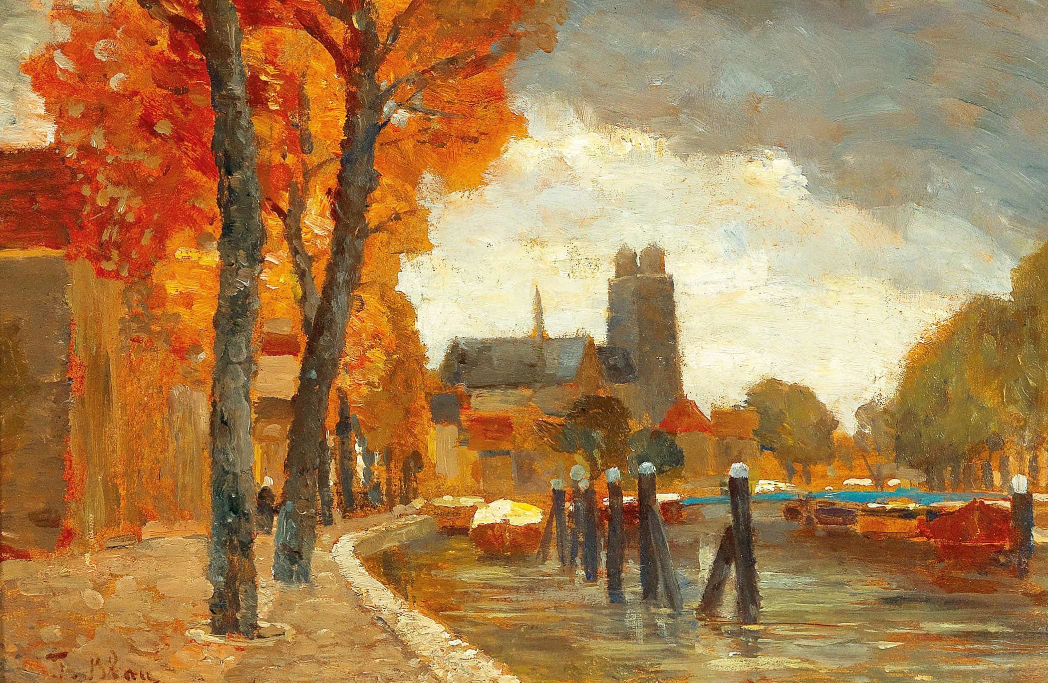 Scene In Dordrecht by Tina Blau - Image 2