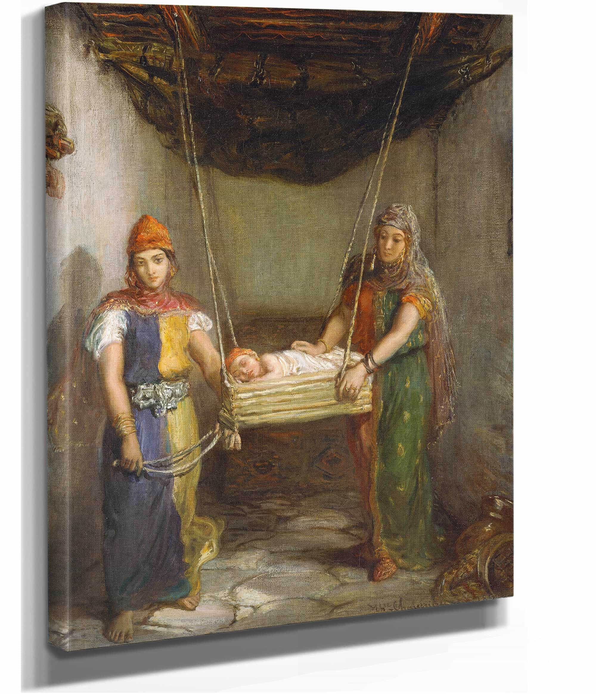 Scene In The Jewish Quarter Of Constantine by Theodore Chasseriau - Image 2
