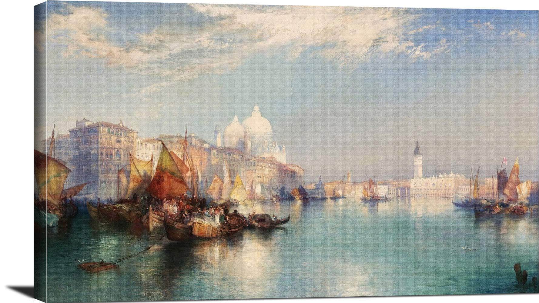 Scene Of Venice Painting Thomas Moran Canvas Art - Image 3