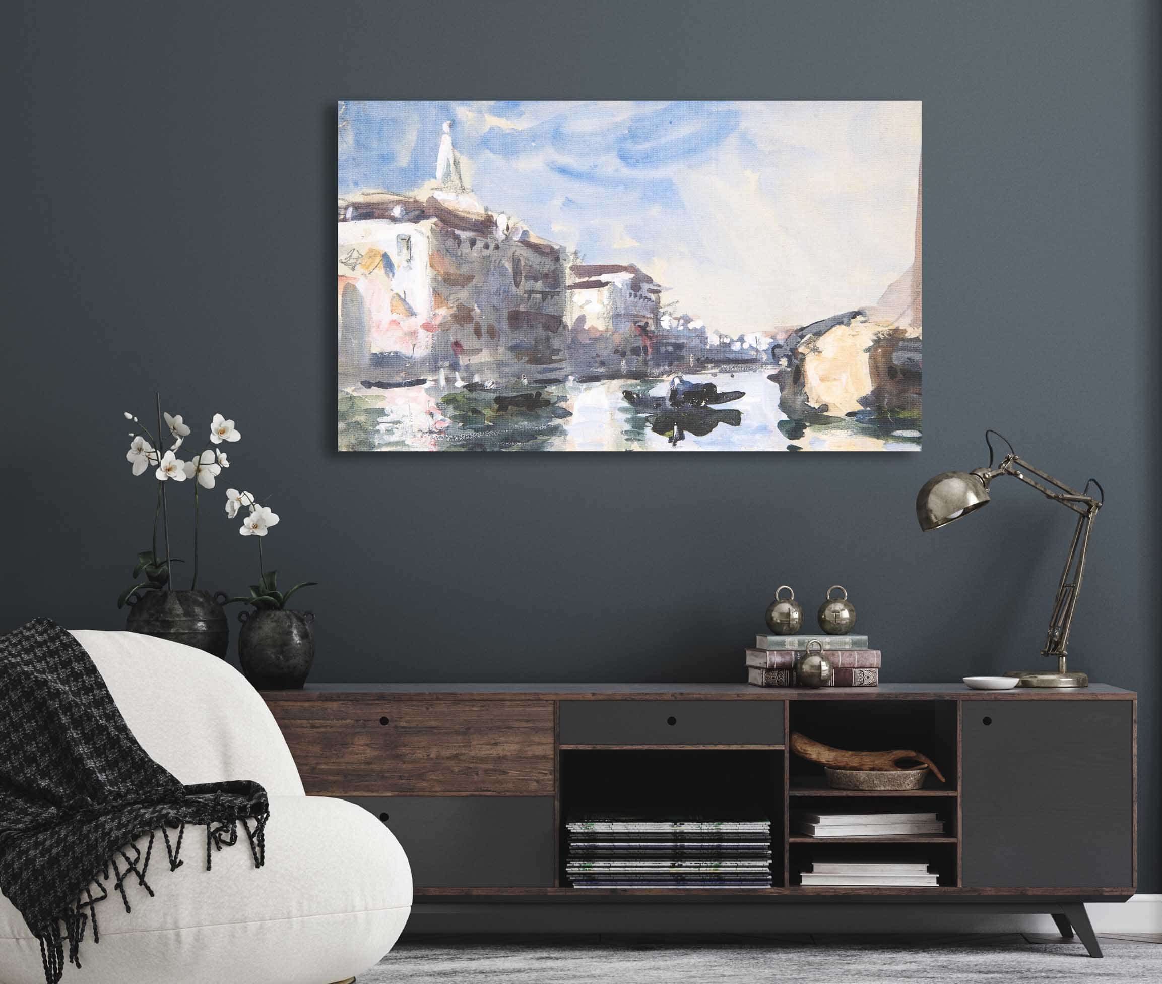 Scene On The Grand Canal Venice by Hercules Brabazon Brabazon - Image 5