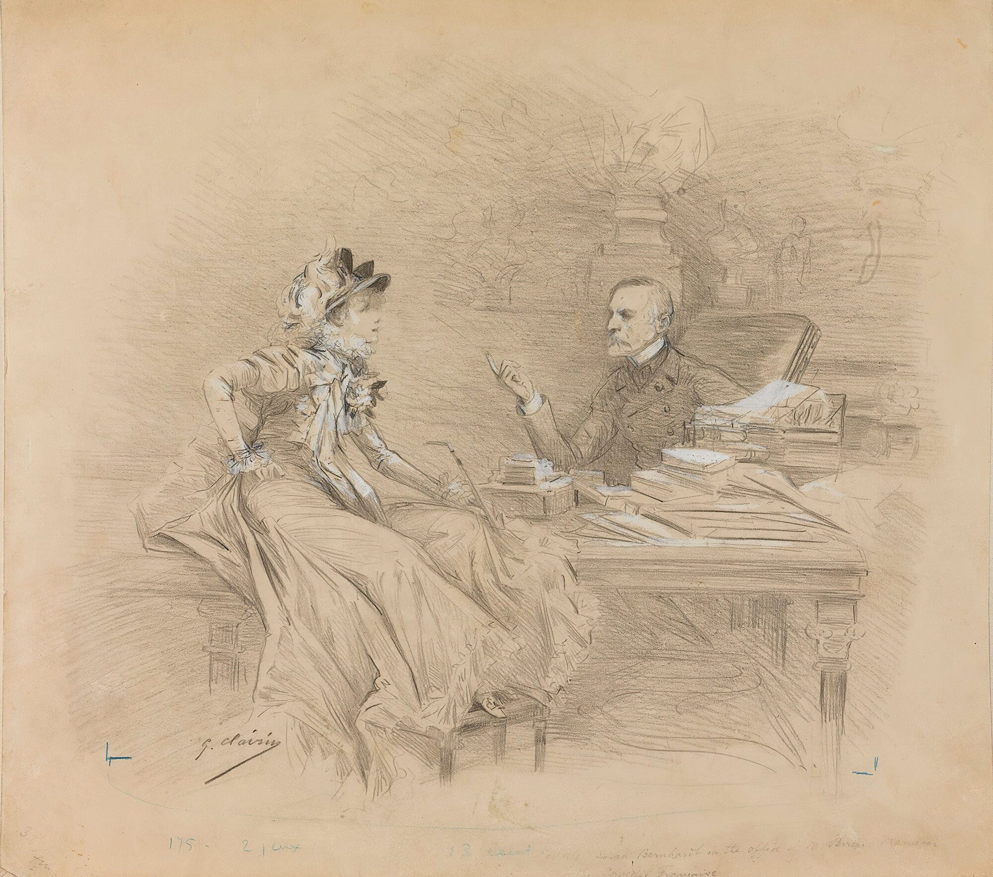 Scenes Of Sarah Bernhardts Life by Georges Jules Victor Clairin - Image 21