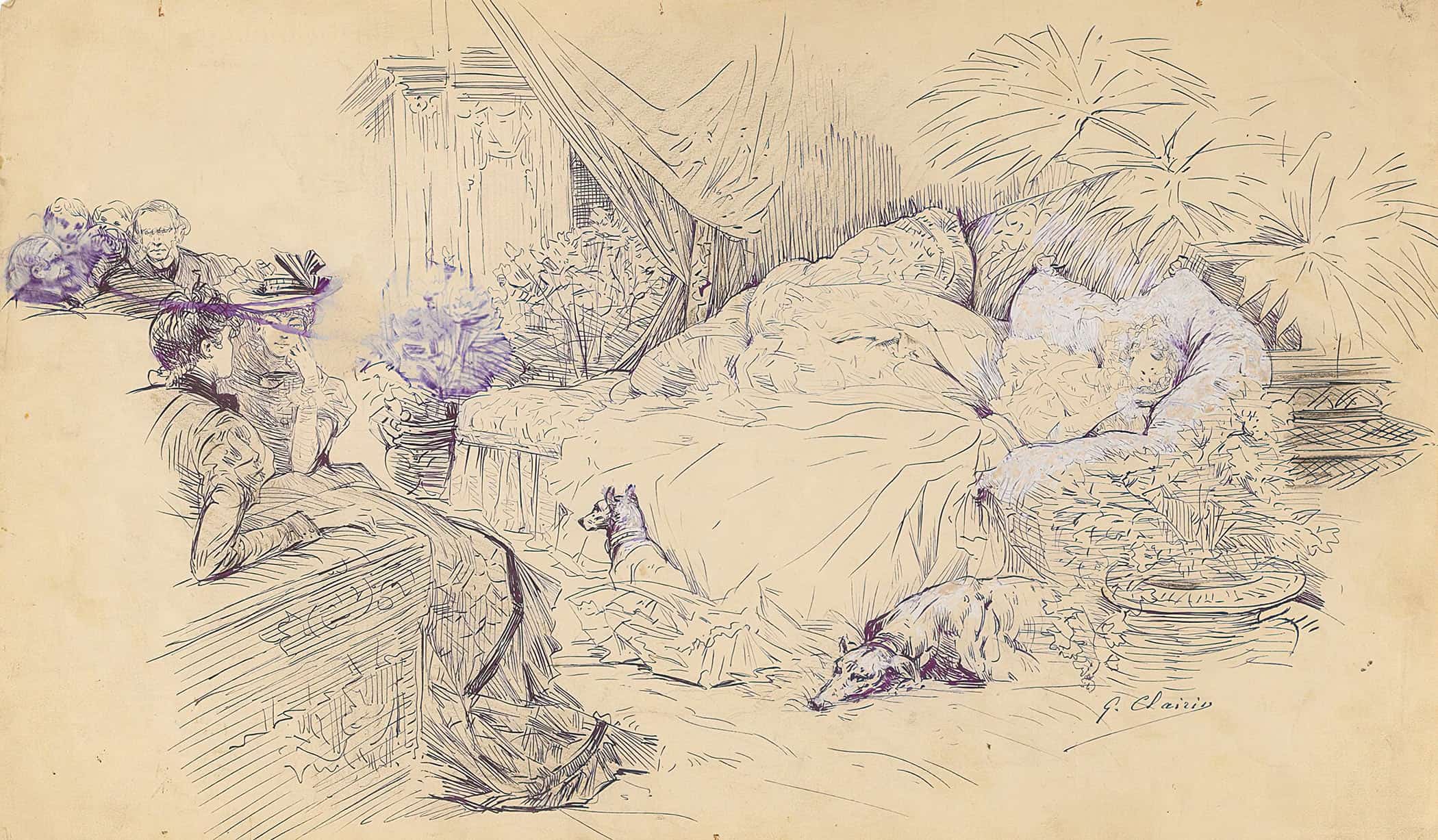 Scenes Of Sarah Bernhardts Life by Georges Jules Victor Clairin - Image 49