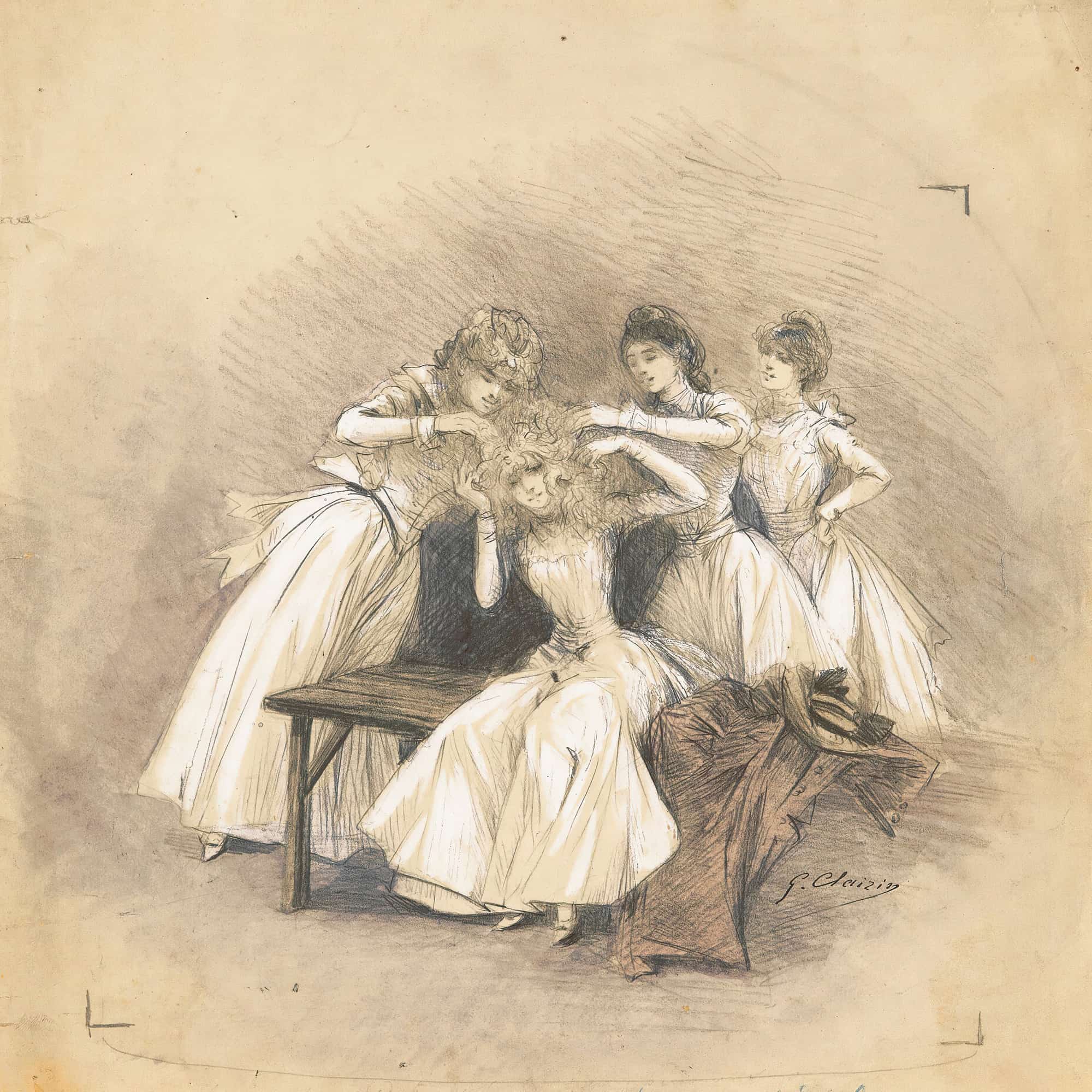 Scenes Of Sarah Bernhardts Life by Georges Jules Victor Clairin - Image 77