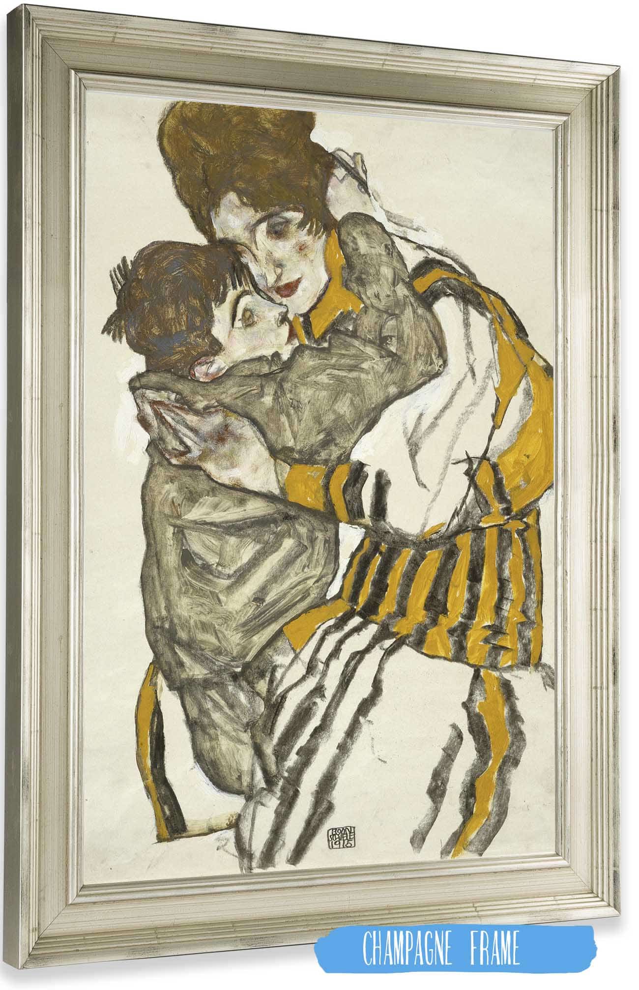 Schieles Wife With Her Little Nephew by Egon Schiele