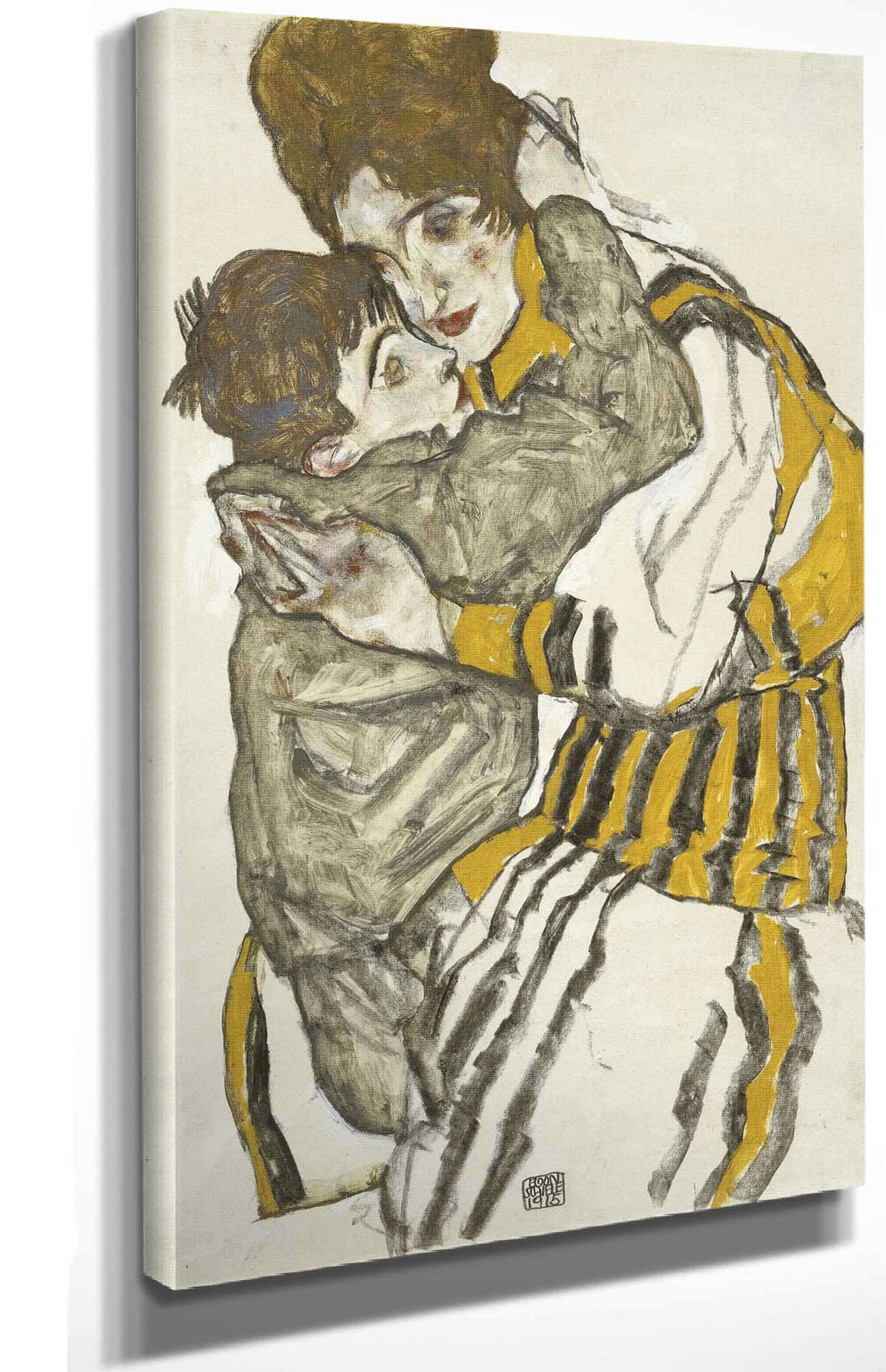 Schieles Wife With Her Little Nephew by Egon Schiele - Image 4
