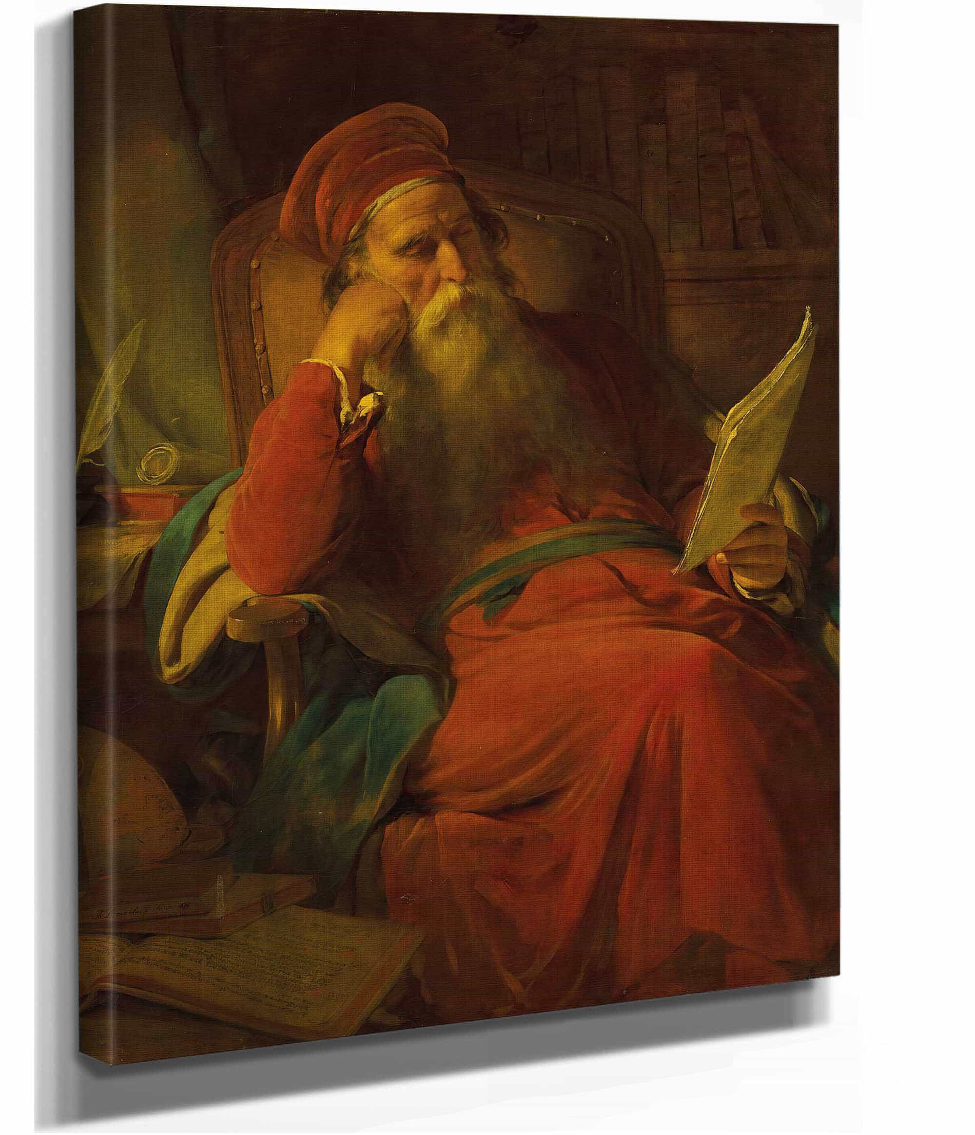 Scholar In His Study by Friedrich Von Amerling - Image 2