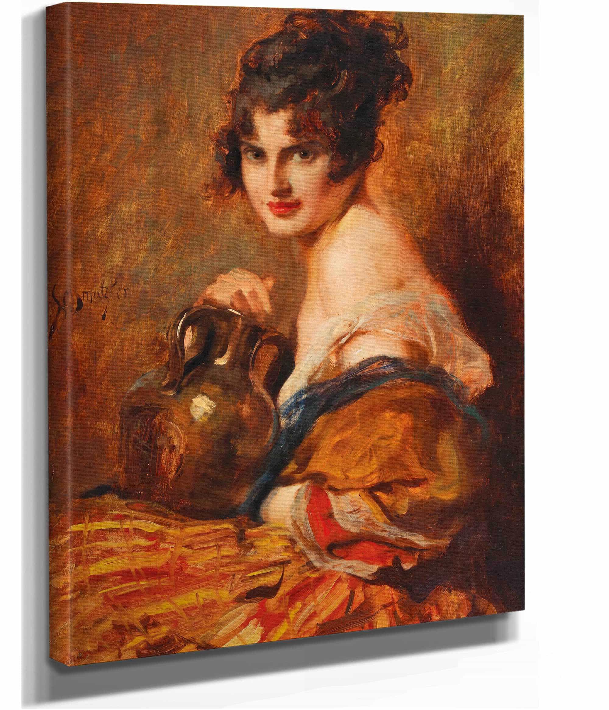 Schone Mit Weinkaraffe by Leopold Schmutzler - Image 2