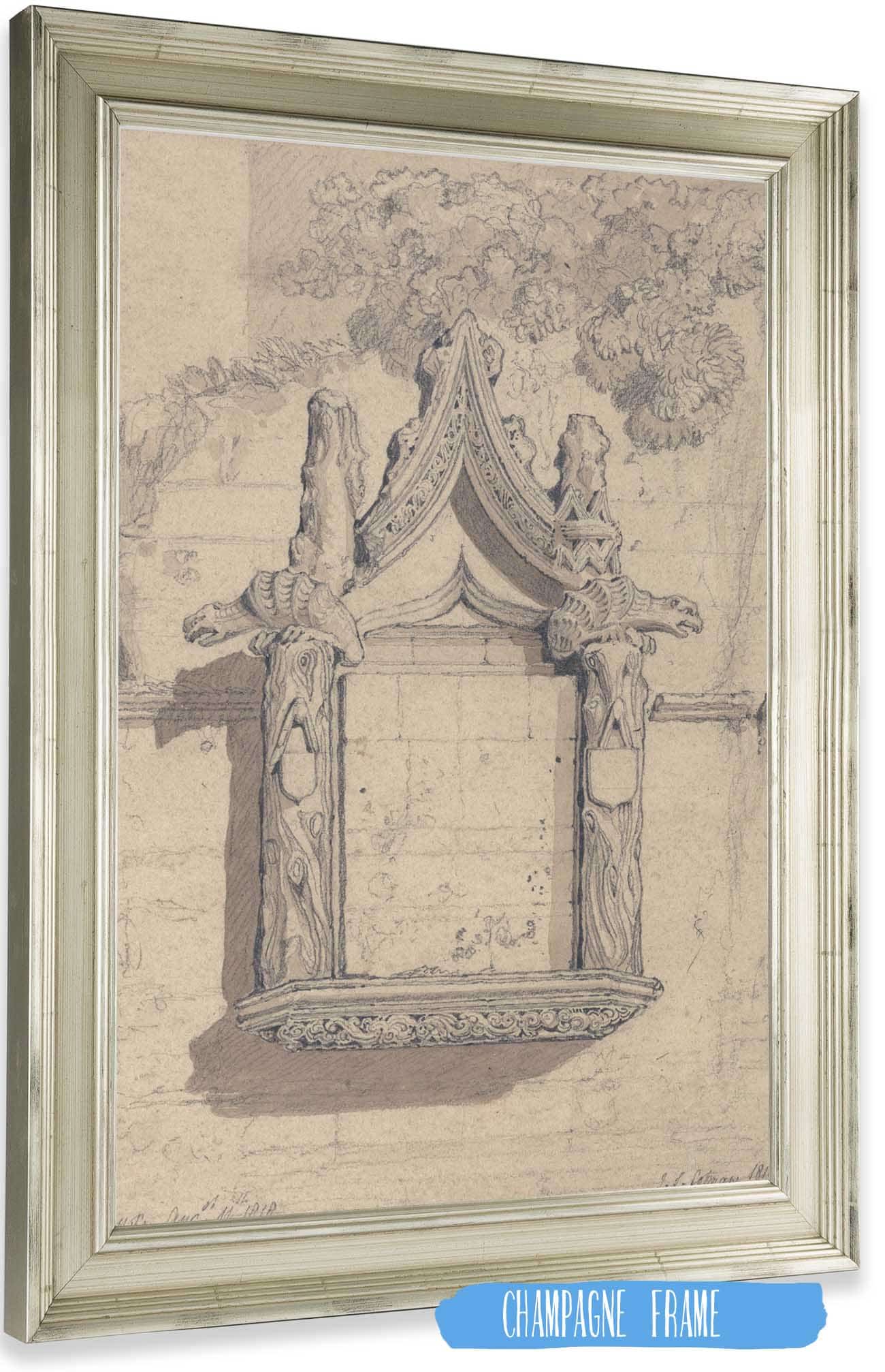 Sculpture Upon A House On The North Side Of The Cathedral At Bayeux by John Sell Cotman