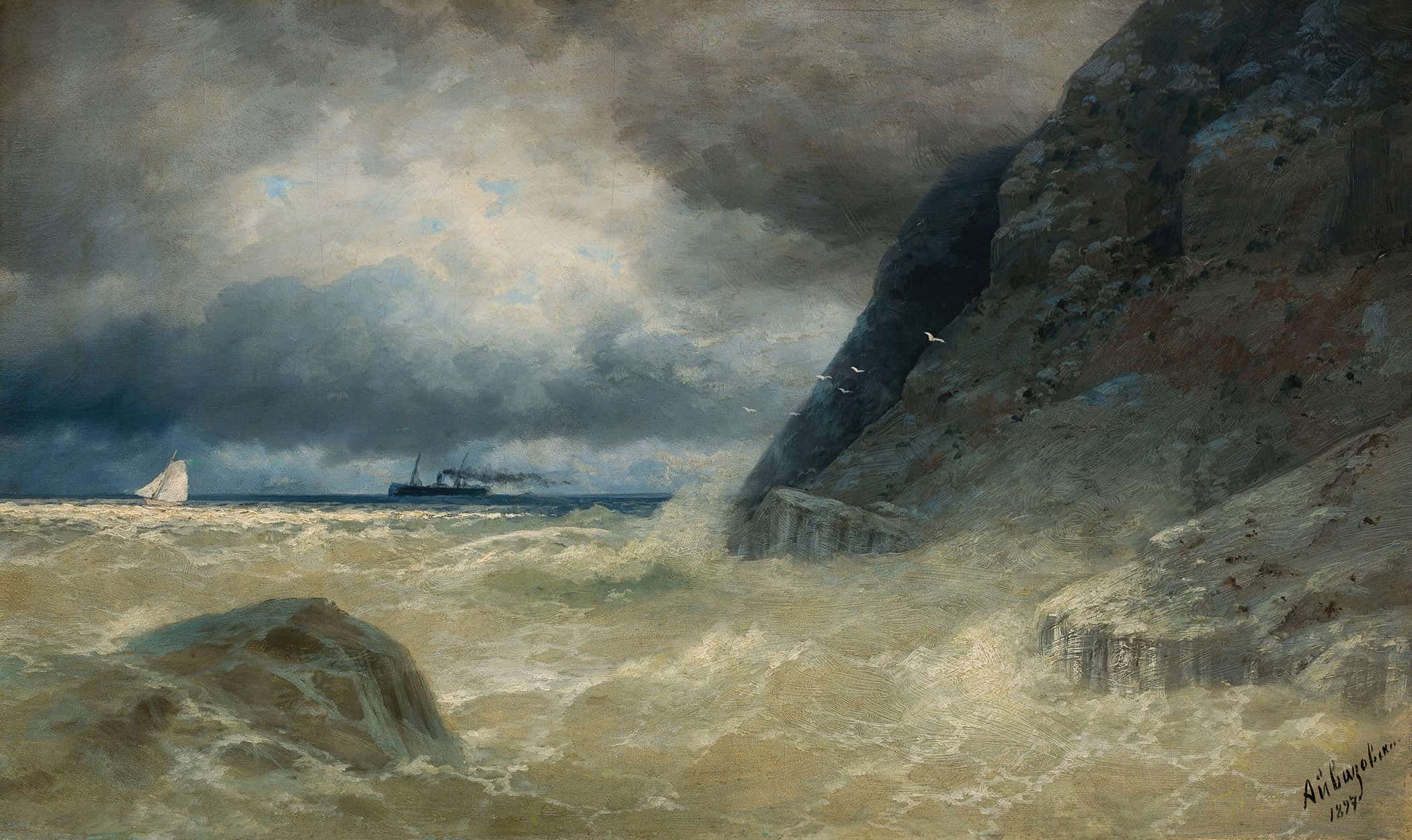 Sea by Ivan Konstantinovich Aivazovsky - Image 2