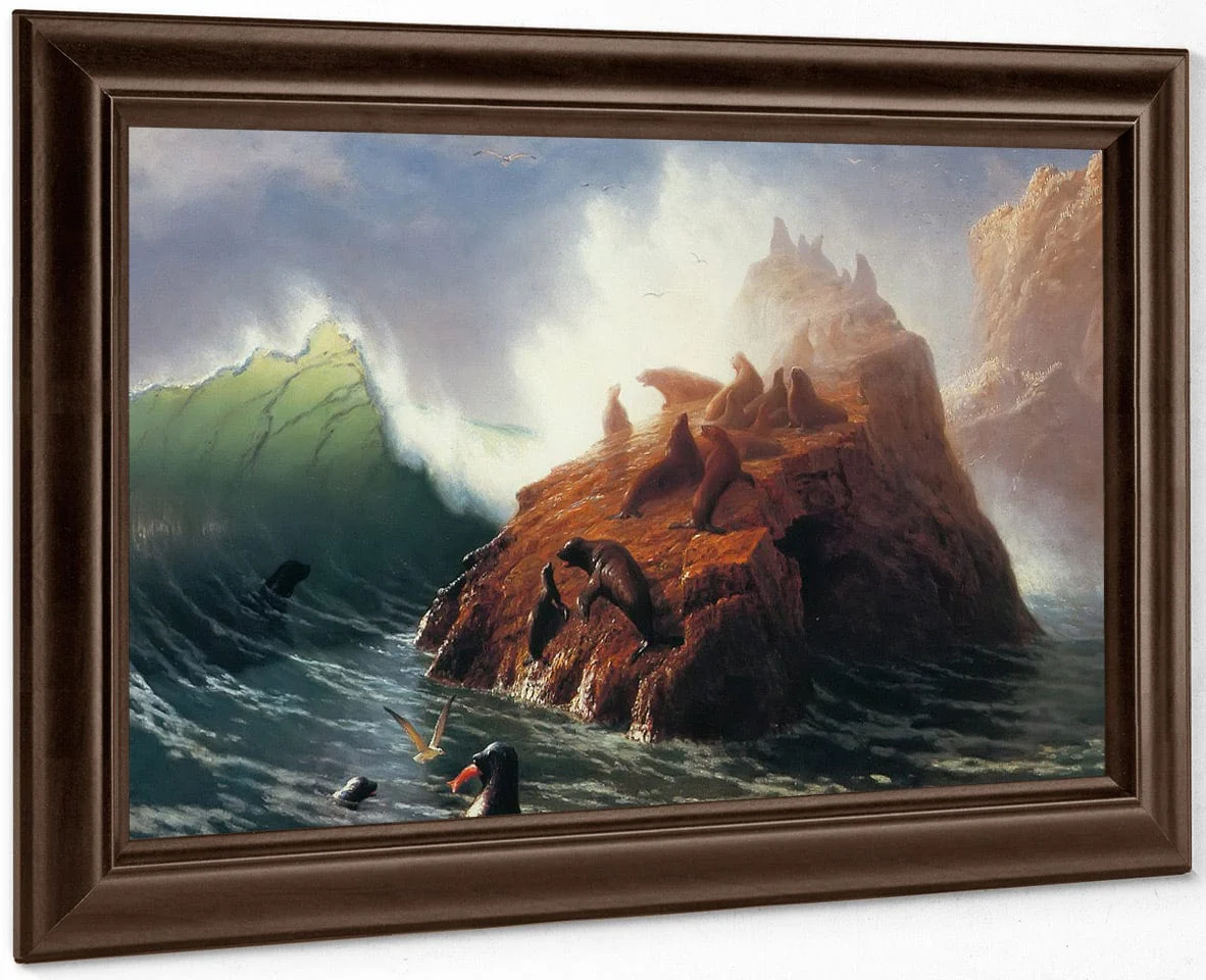 Seal Rock By Albert Bierstadt - Image 4