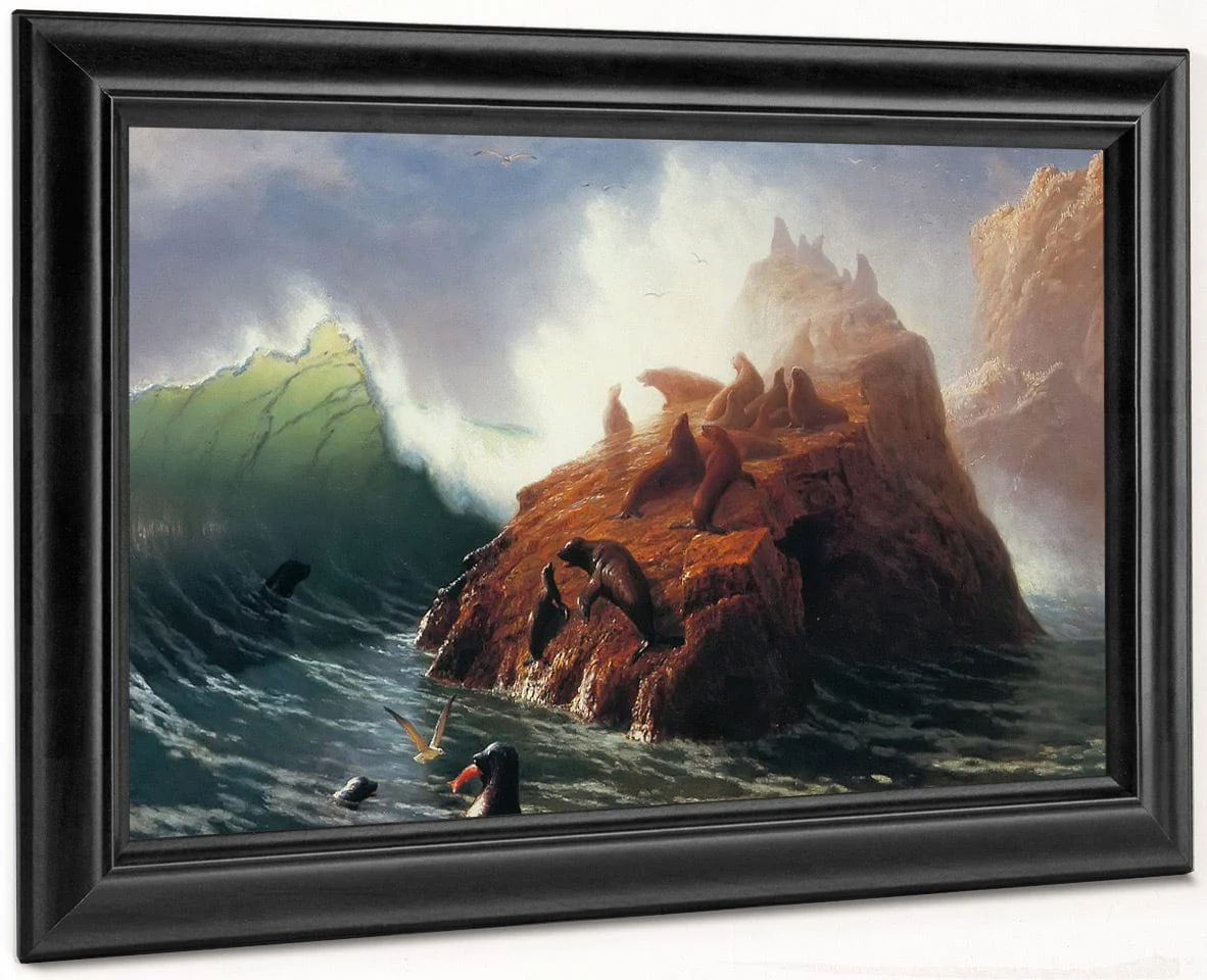 Seal Rock By Albert Bierstadt - Image 6