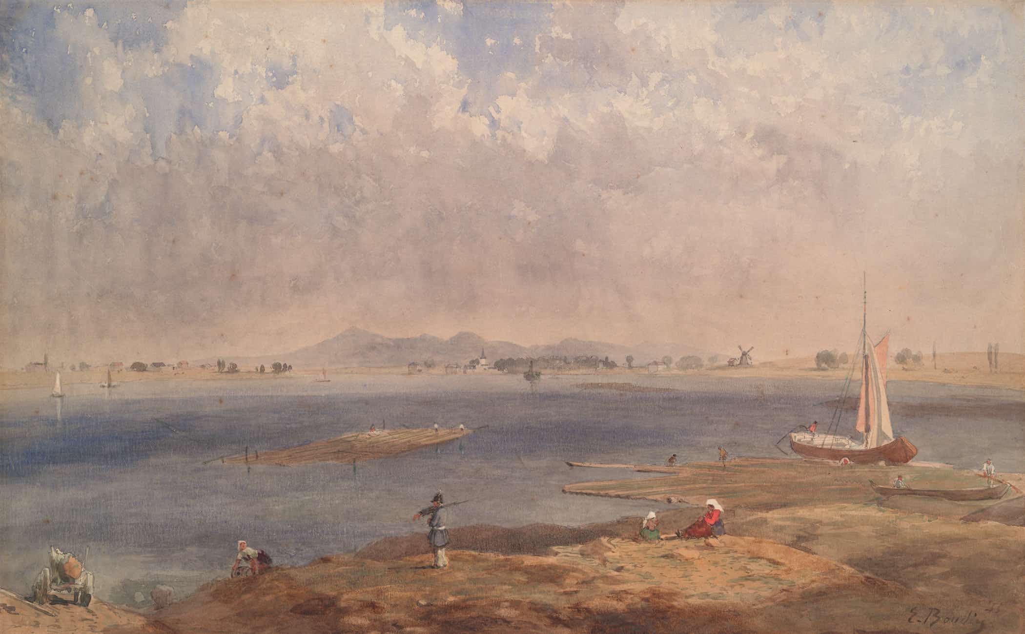 Seascape In Brittany by Eugene Boudin - Image 2